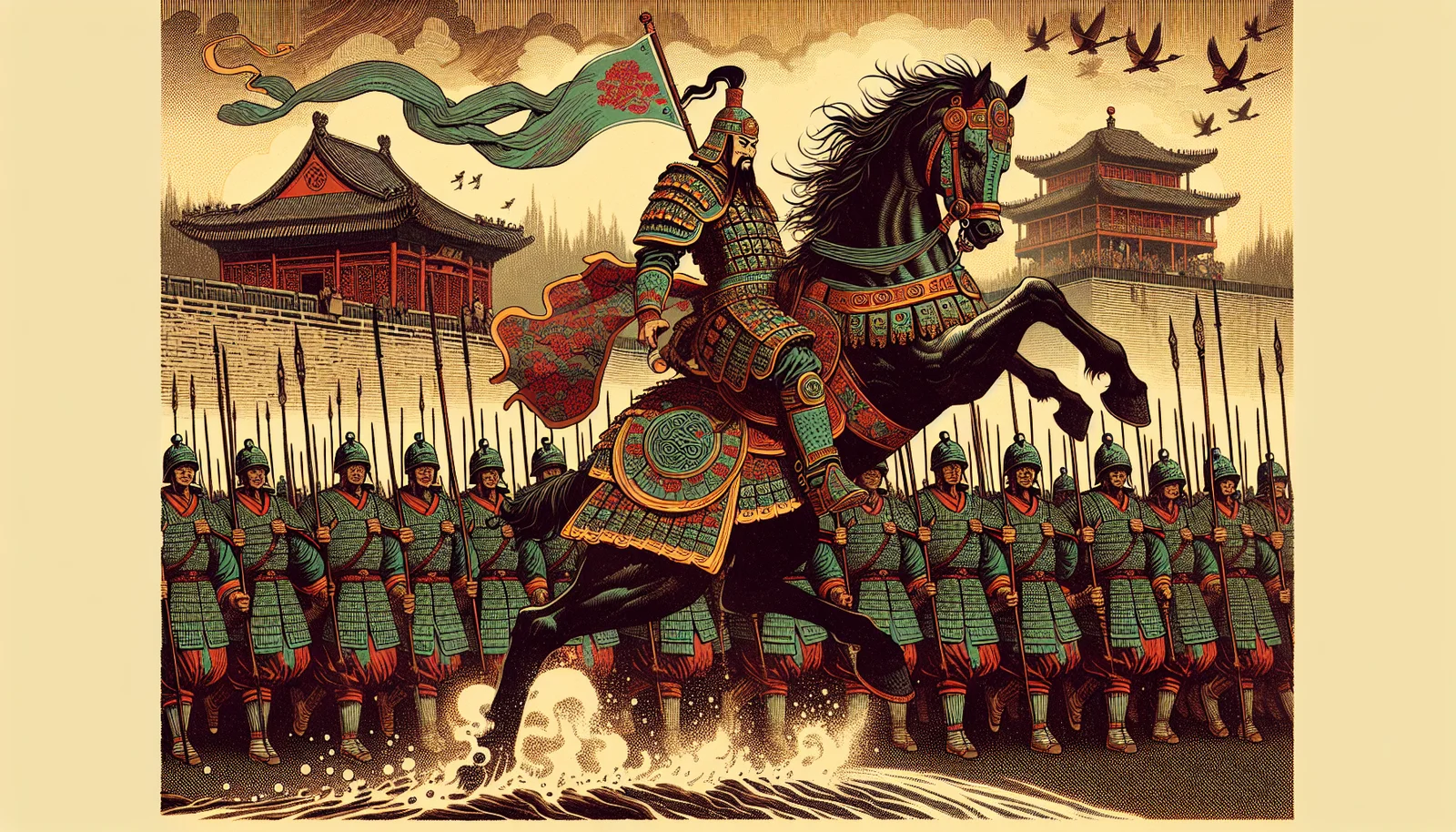 Cover illustration for Age of Empires IV's Yue Fei's Legacy Hits May 7 With New Jin Dynasty and 8-Mission Campaign