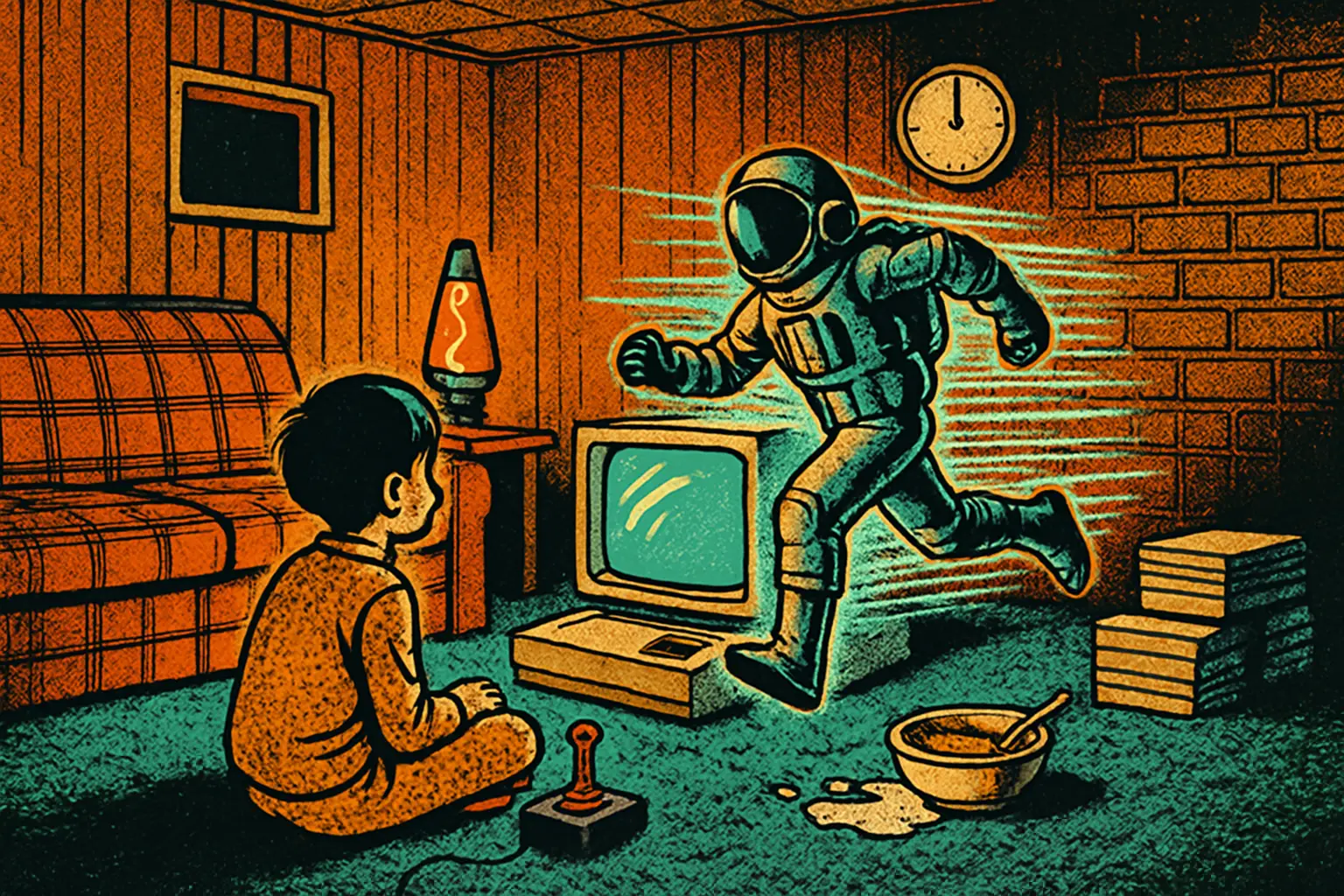 Cover illustration for AGI-64 Makes Space Quest Playable on a Commodore 64