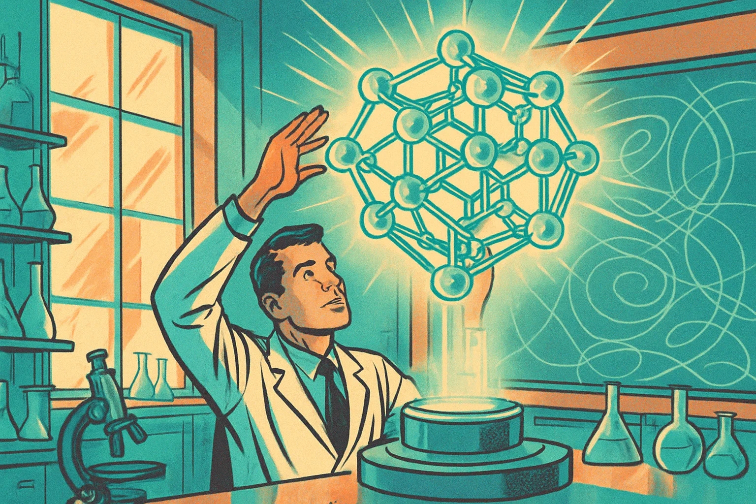Cover illustration for AI-Designed Universal Coronavirus Vaccine Clears Its First Human Trial