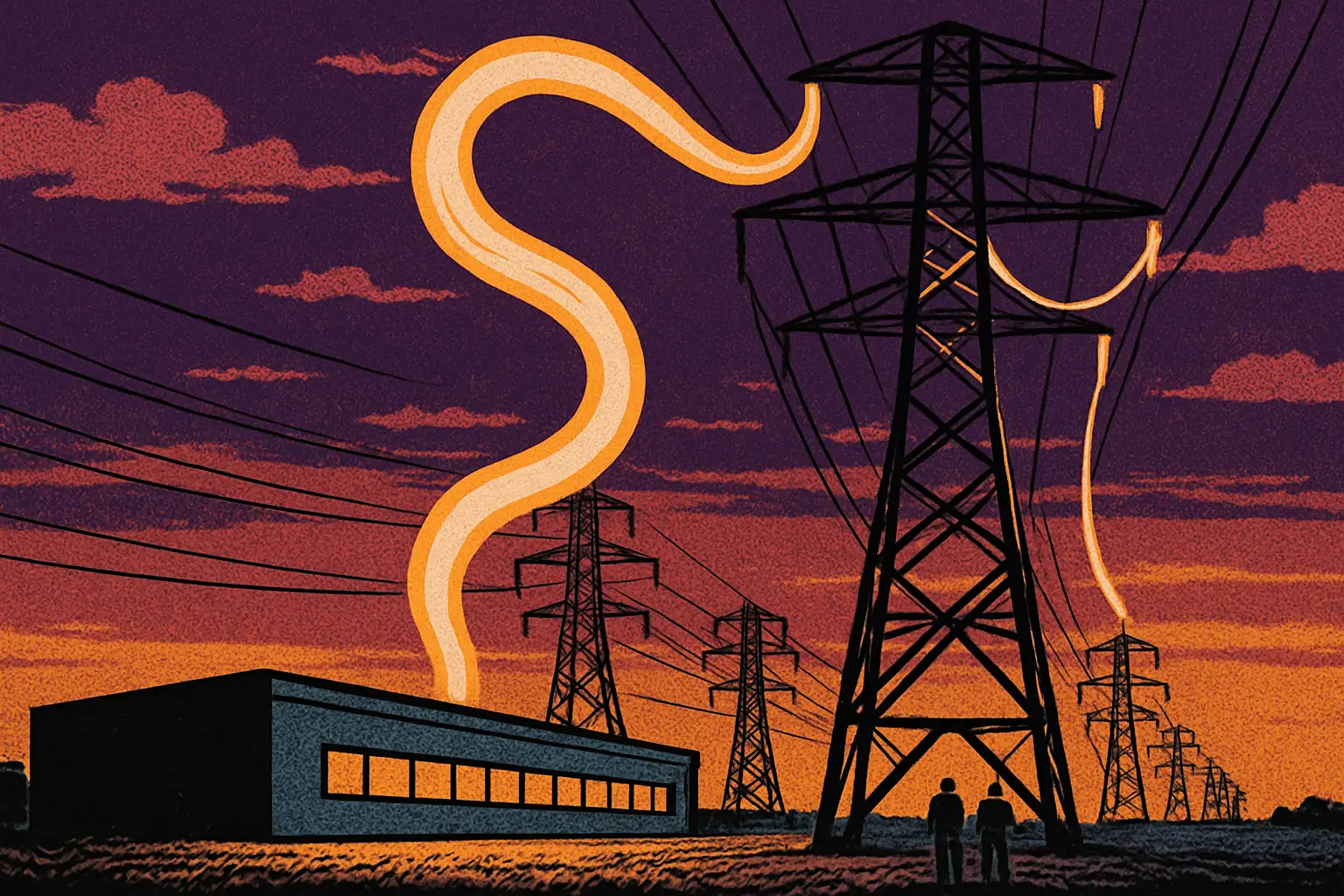 Cover illustration for AI Data Centers Learn to Flex Power for the Grid