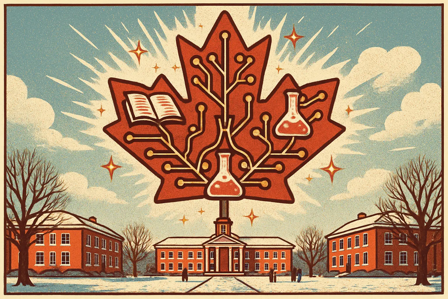 Cover illustration for Anthropic Backs Canadian AI Research With $10M in Credits