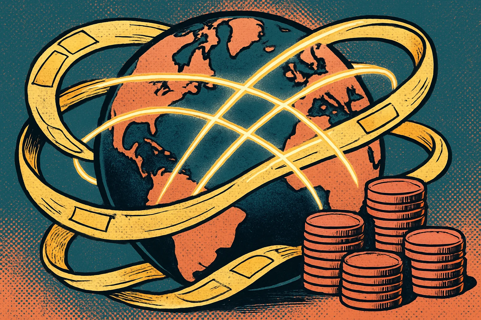 Cover illustration for Apis Partners Invests $50M in BIPO's Global Payroll Fintech Platform