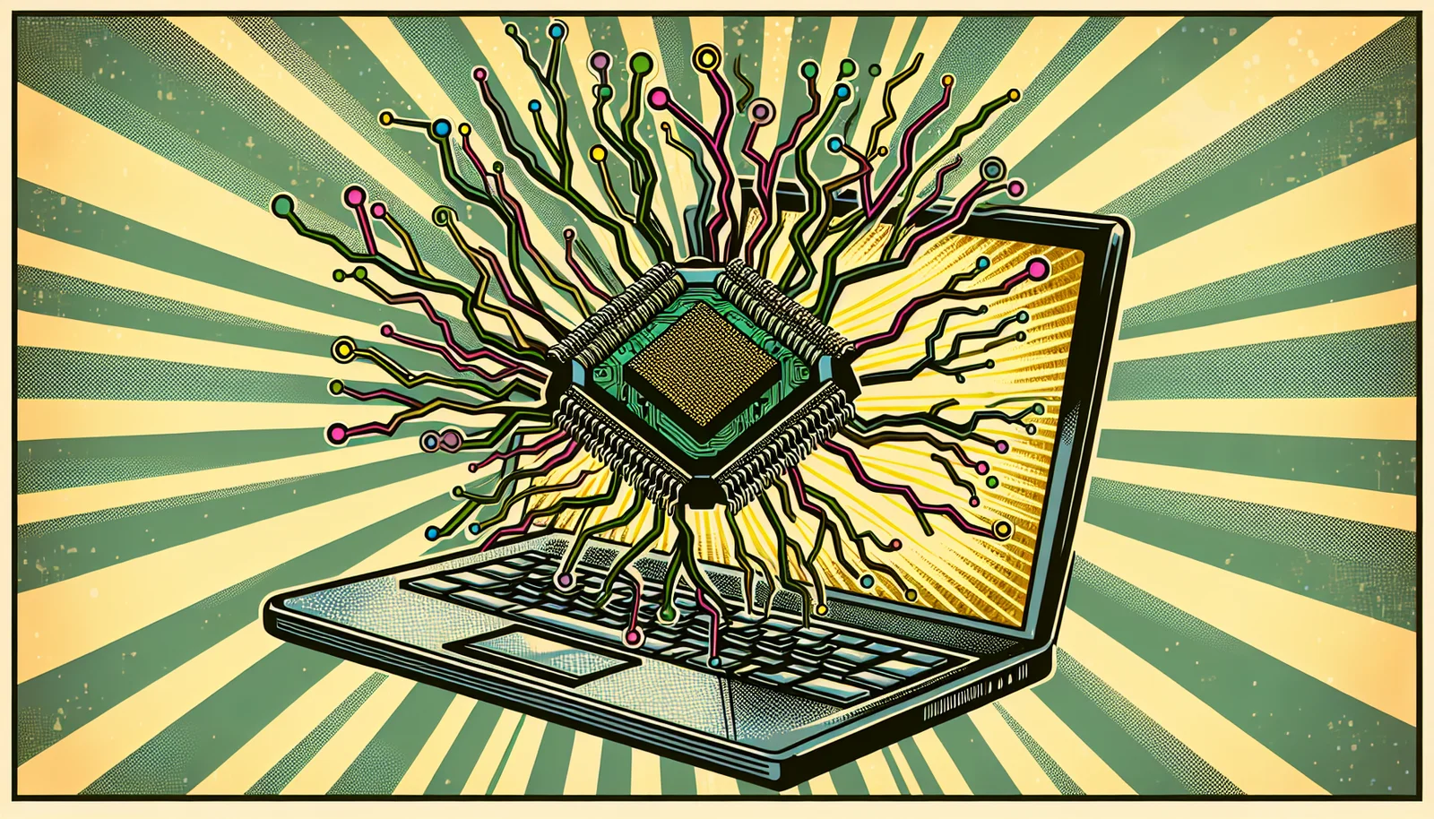 Cover illustration for Apple's M5 Pro and Max Chips Fuse Neural Accelerators Into Every GPU Core — Delivering 4x the AI Compute