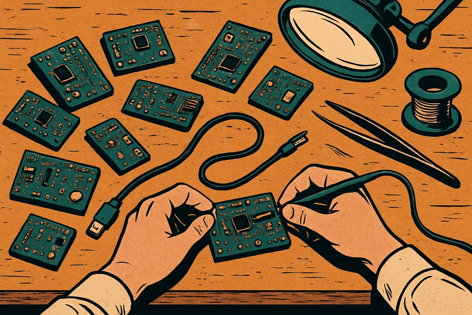 Cover illustration for ArduinoCore-Zephyr 1.0 Adds VENTUNO Q and 11 Boards