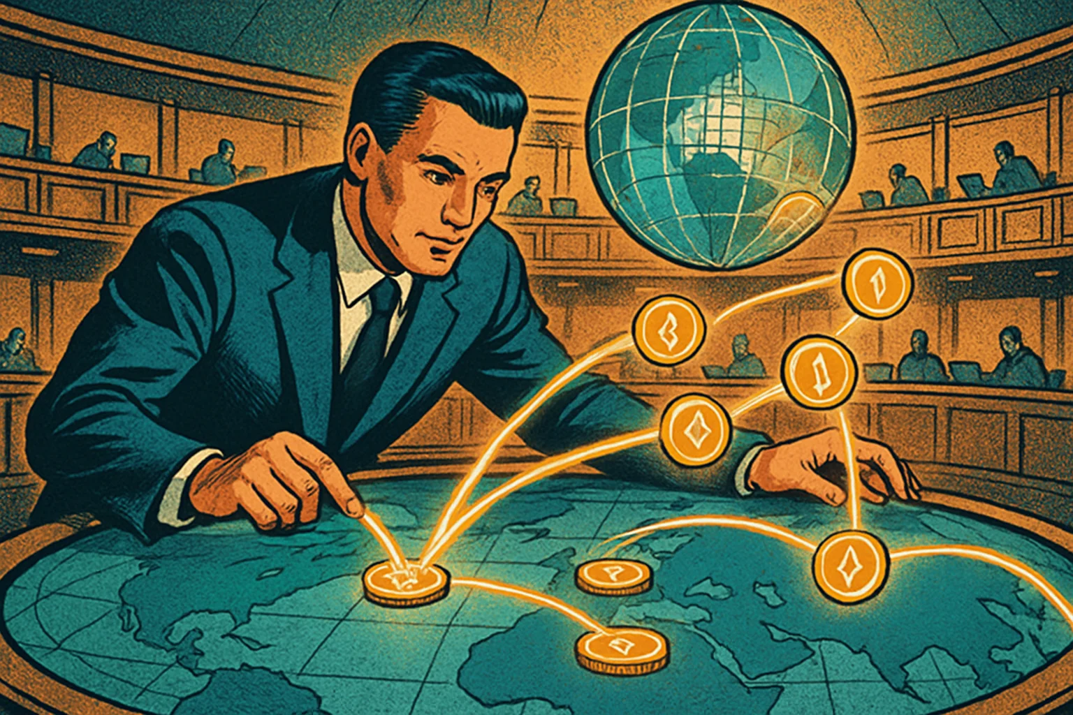 Cover illustration for BIS Project Agorá: Tokenization Powers Faster Cross-Border Payments