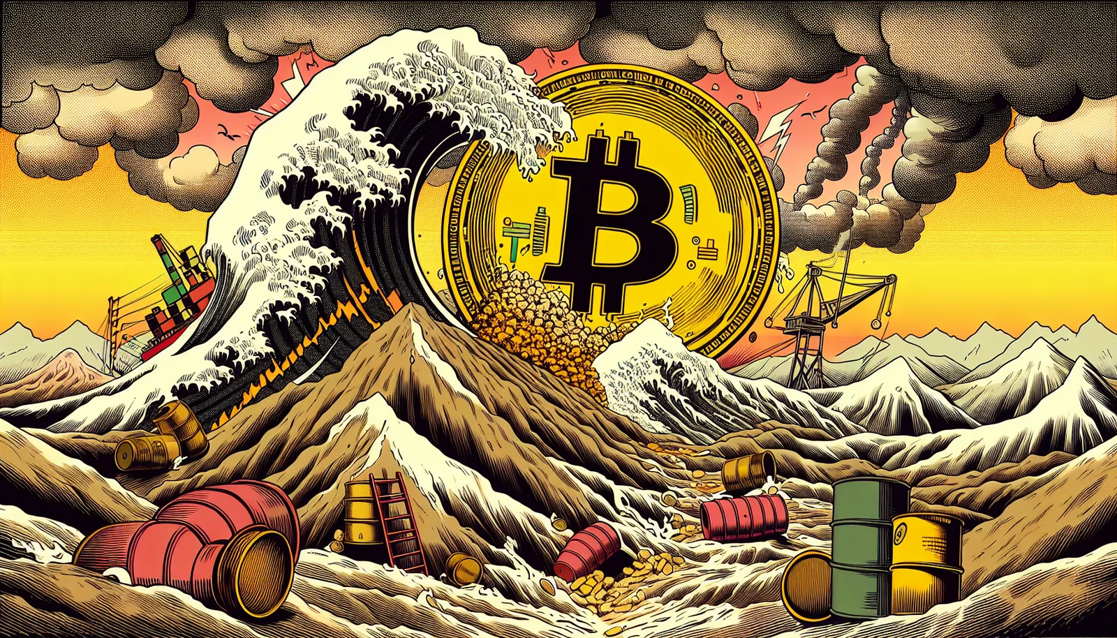 Cover illustration for Bitcoin Drops to $68,800 as Weak Jobs Data and Surging Oil Prices Trigger a Broad Crypto Selloff