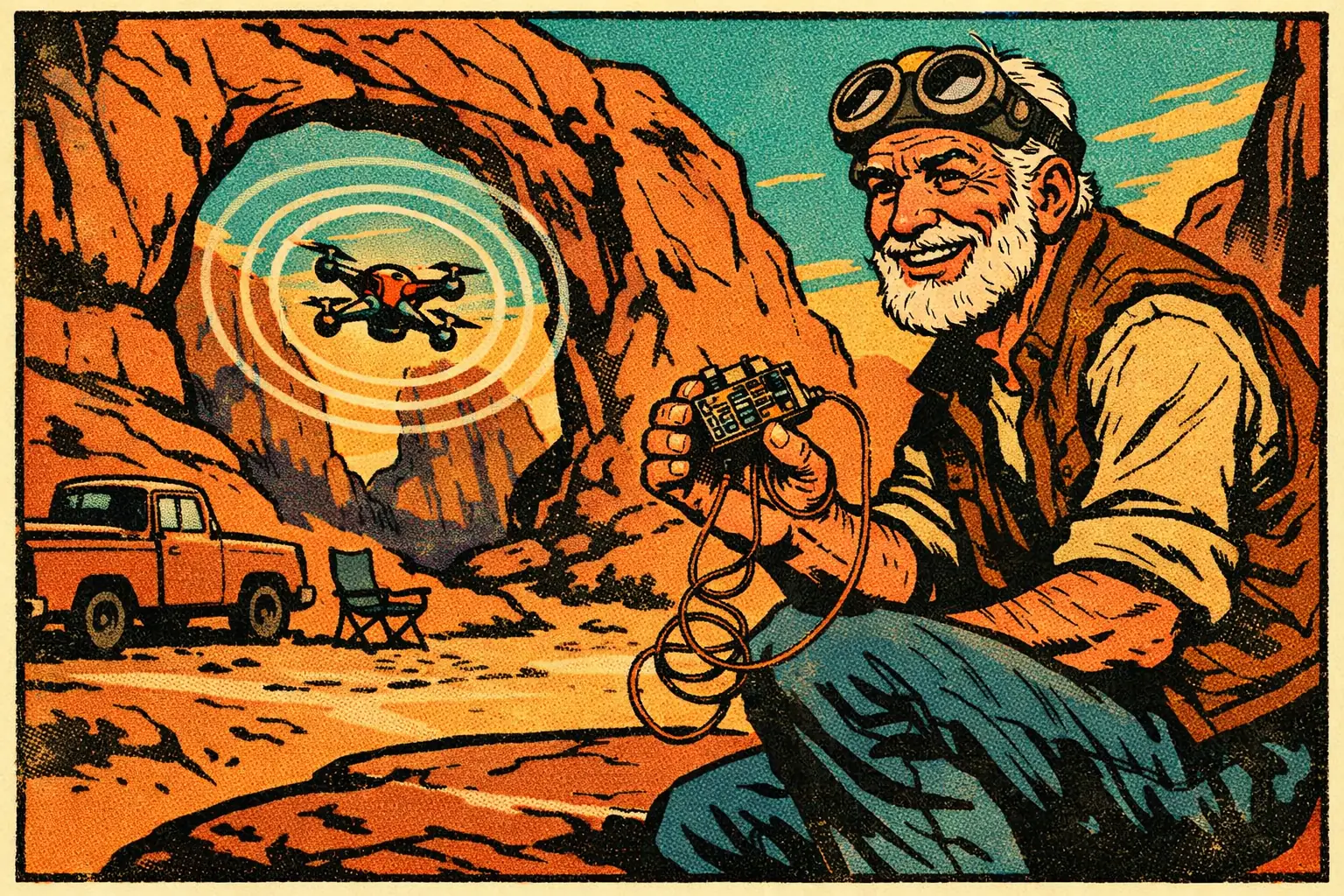 Cover illustration for C5VRX: Can an ESP32-C5 Really Receive 5.8 GHz FPV Video?