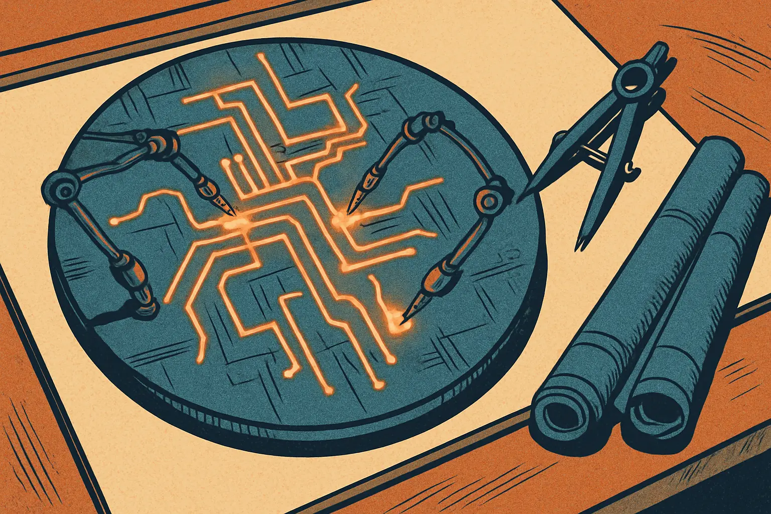 Cover illustration for ChipAgents Hits $134M as AI Agents Speed Chip Design