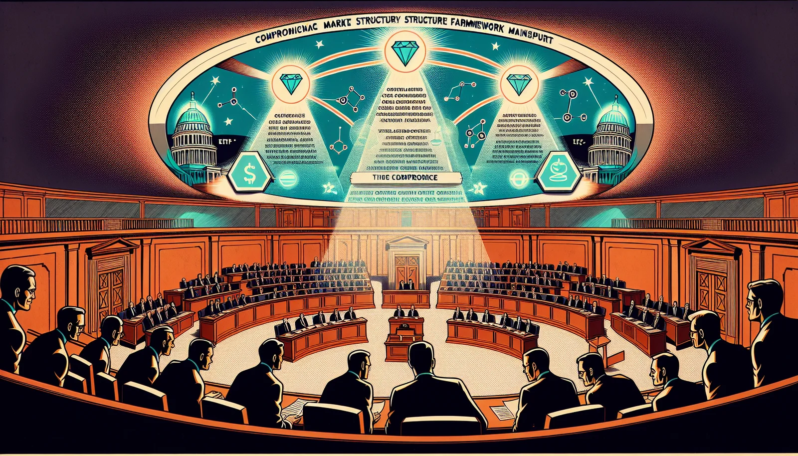 Cover illustration for CLARITY Act Hits a Productive May Stretch: SEC Roundtable Set, Yield Compromise Backed