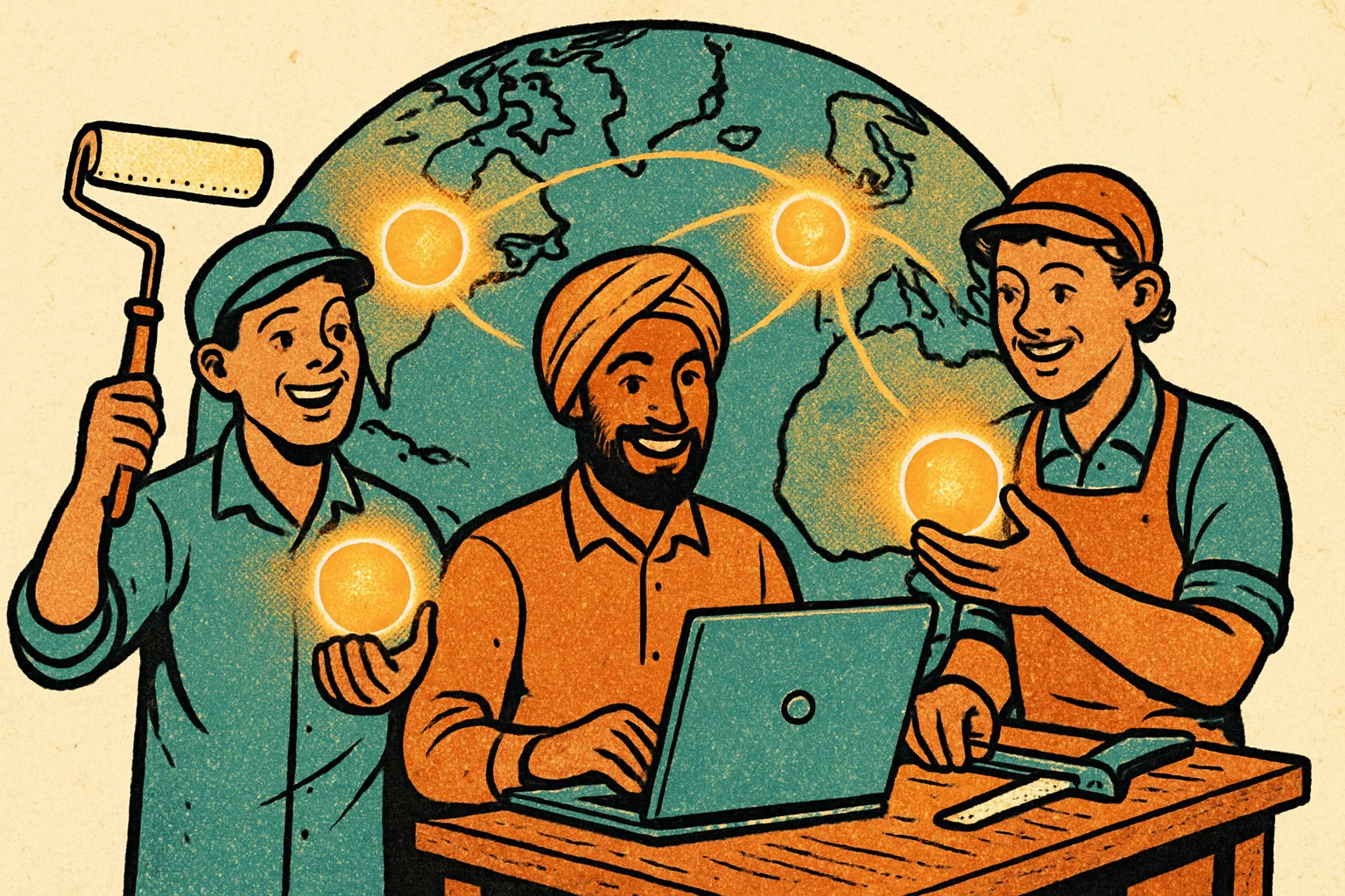 Cover illustration for Deel's DLUSD Wallet Lets Global Contractors Hold, Earn, and Spend Digital Dollars