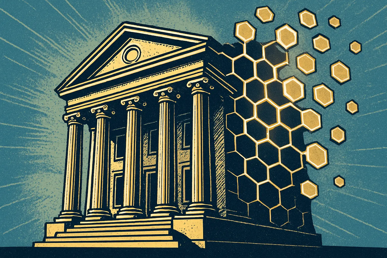 Cover illustration for DTCC Tokenized Securities Go Live in Wall Street Pilot