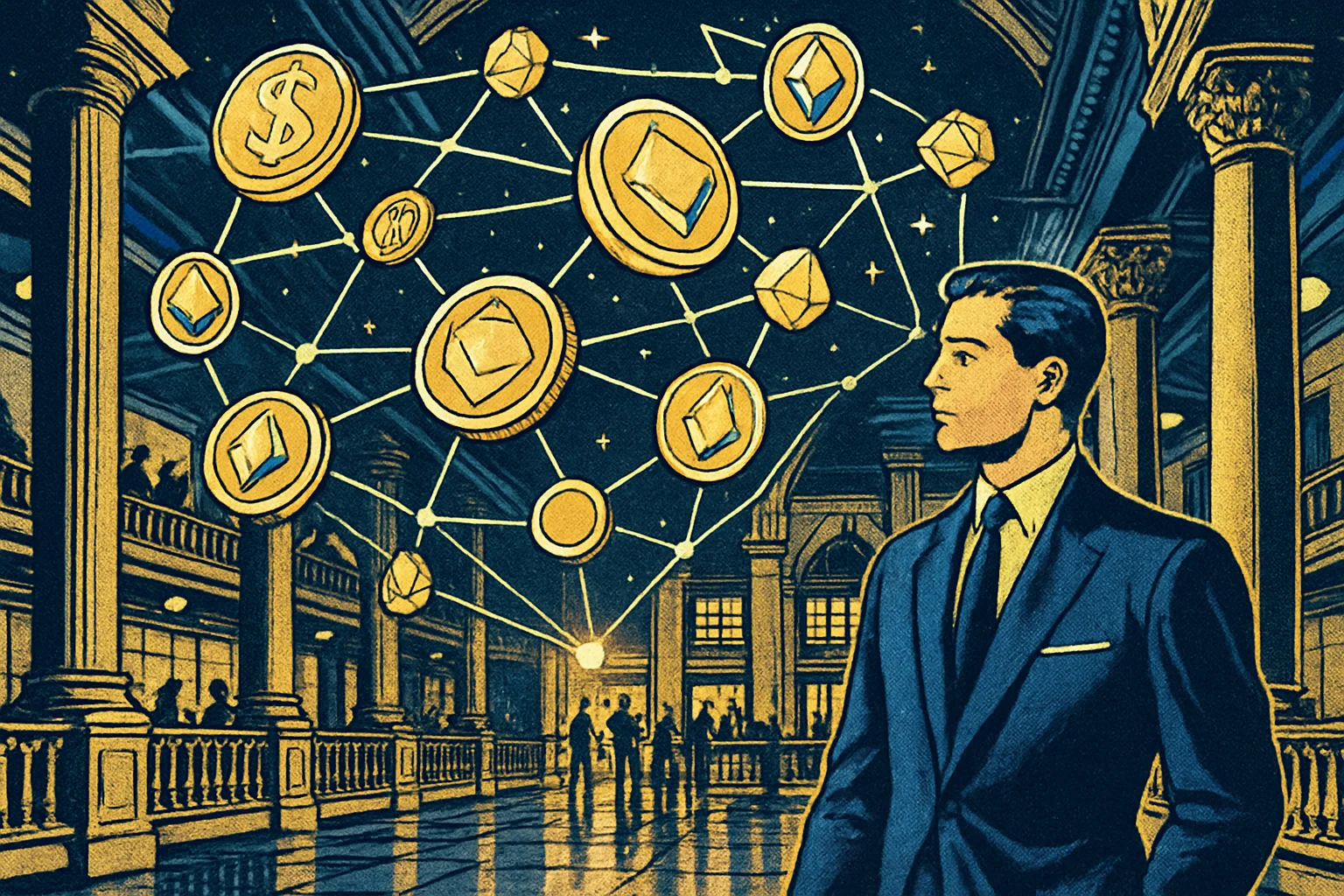 Cover illustration for DTCC Brings Tokenized Securities to Stellar With 50+ Wall Street and Crypto Firms
