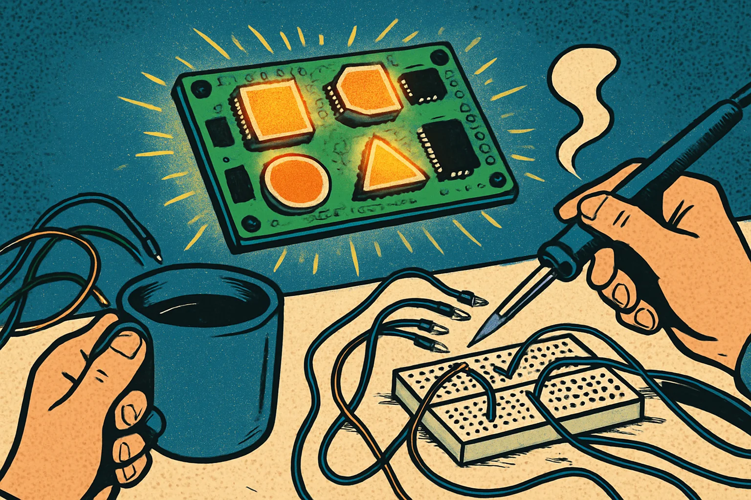 Cover illustration for ELM11-Feather Makes FPGAs Lua-Simple for $39