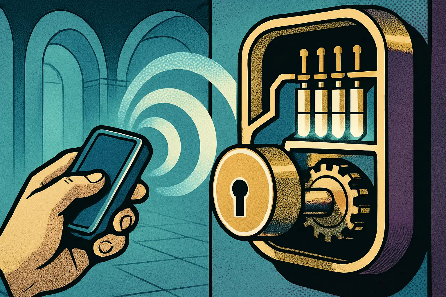 Cover illustration for Espressif's ESP-Aliro SDK Brings Smart Locks to ESP32