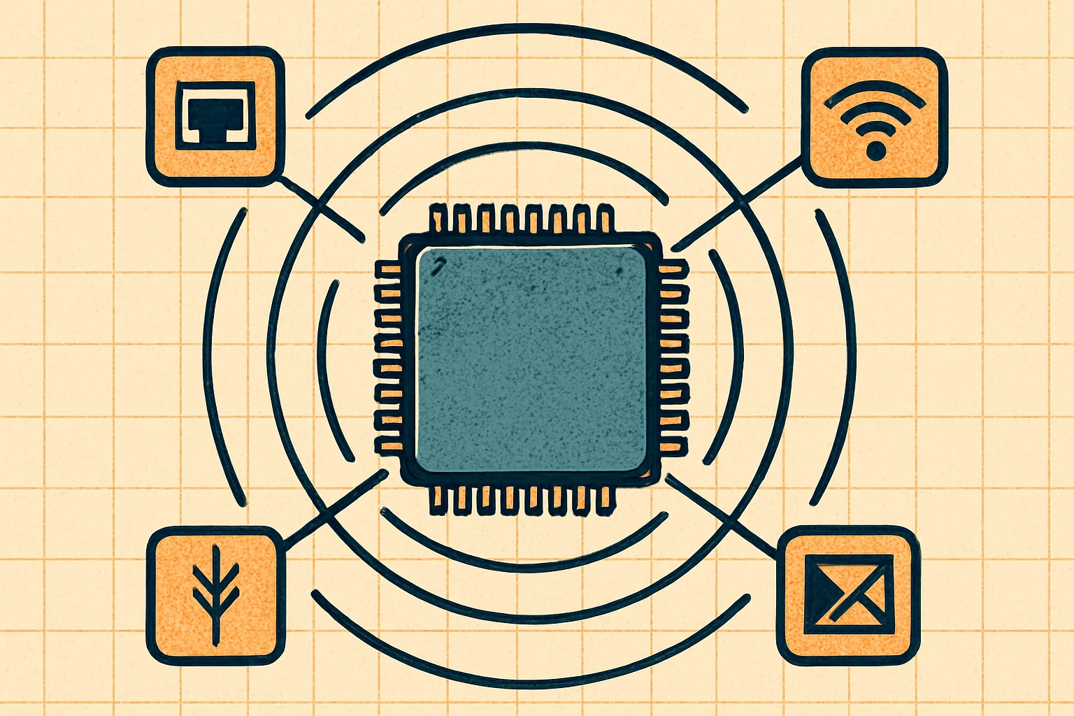 Cover illustration for Espressif's ESP32-S31 Brings Gigabit Ethernet, Wi-Fi 6, and 802.15.4 to a Dual-Core RISC-V Microcontroller