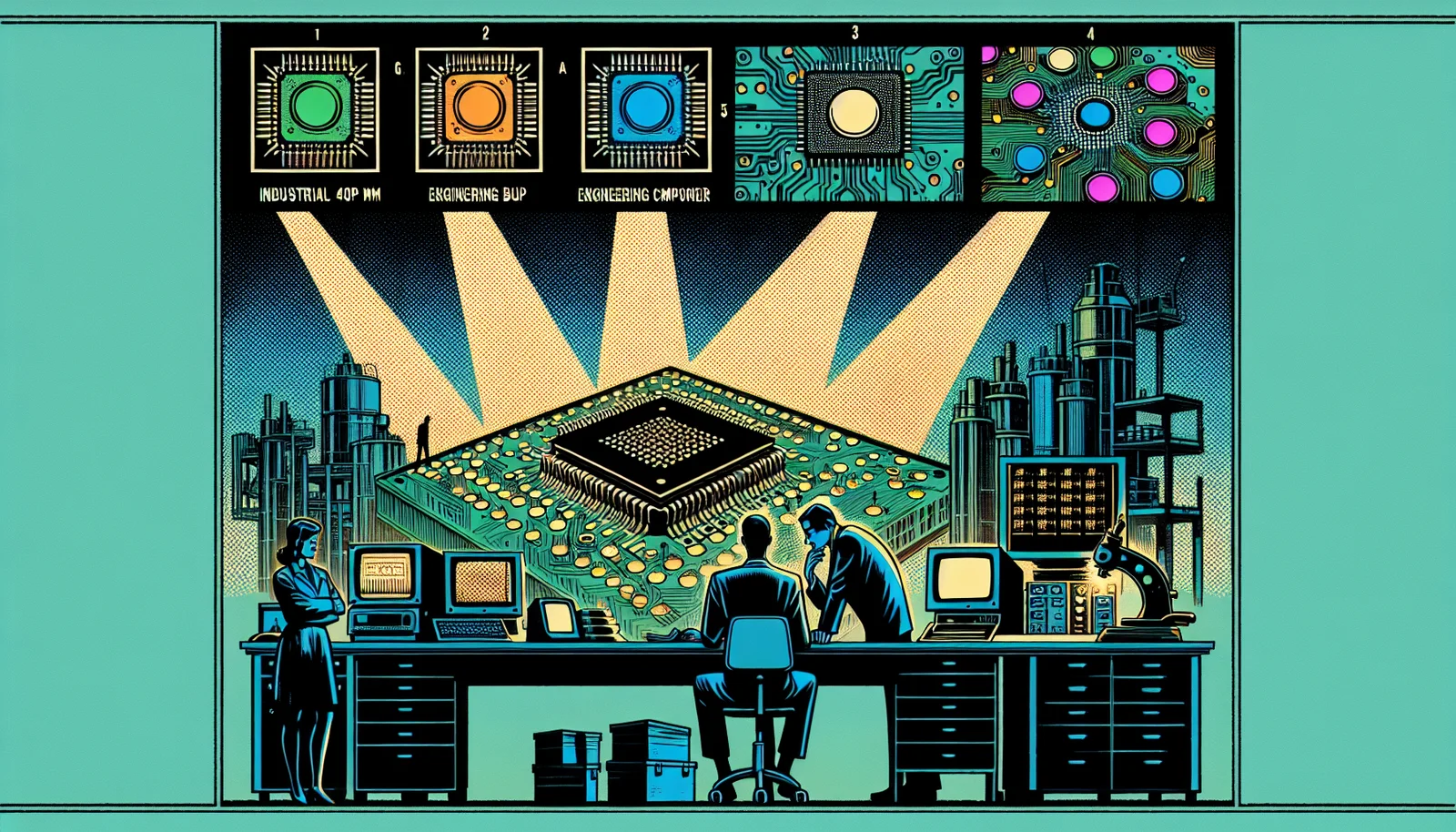 Cover illustration for Forlinx UP4 Packs Five Different SoCs Into a 40×40 mm Pin-Compatible System-on-Module