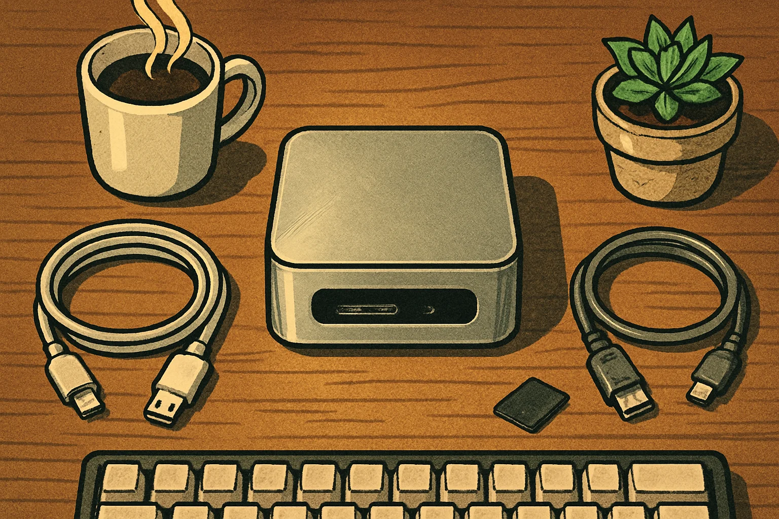 Cover illustration for GEEKOM A7 2026 Edition Packs a Ryzen 5 7545U and USB4 Into a Tiny Desktop