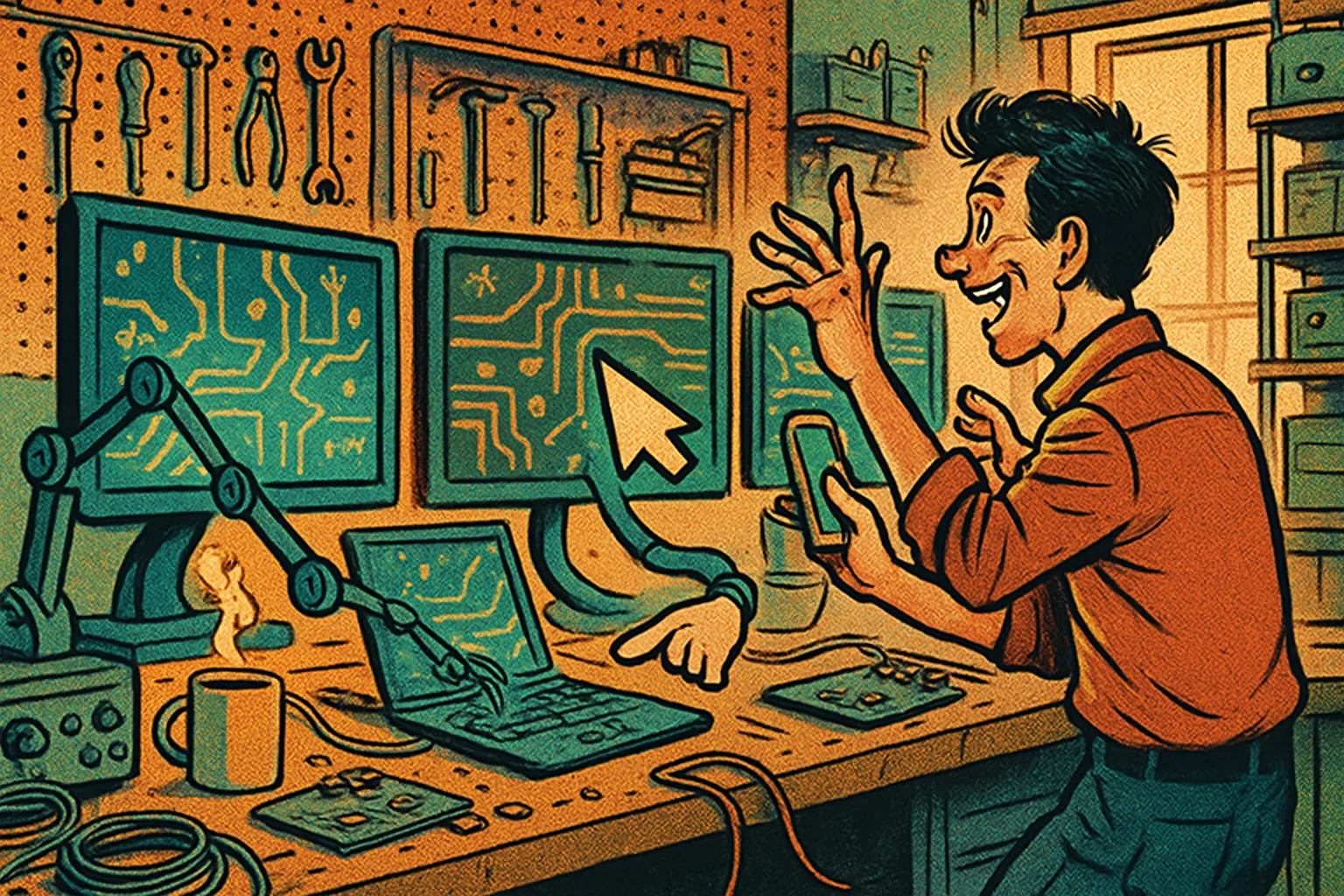 Cover illustration for Holo3.1 Brings Fast, Private Computer-Use AI Agents to Your Own Machine
