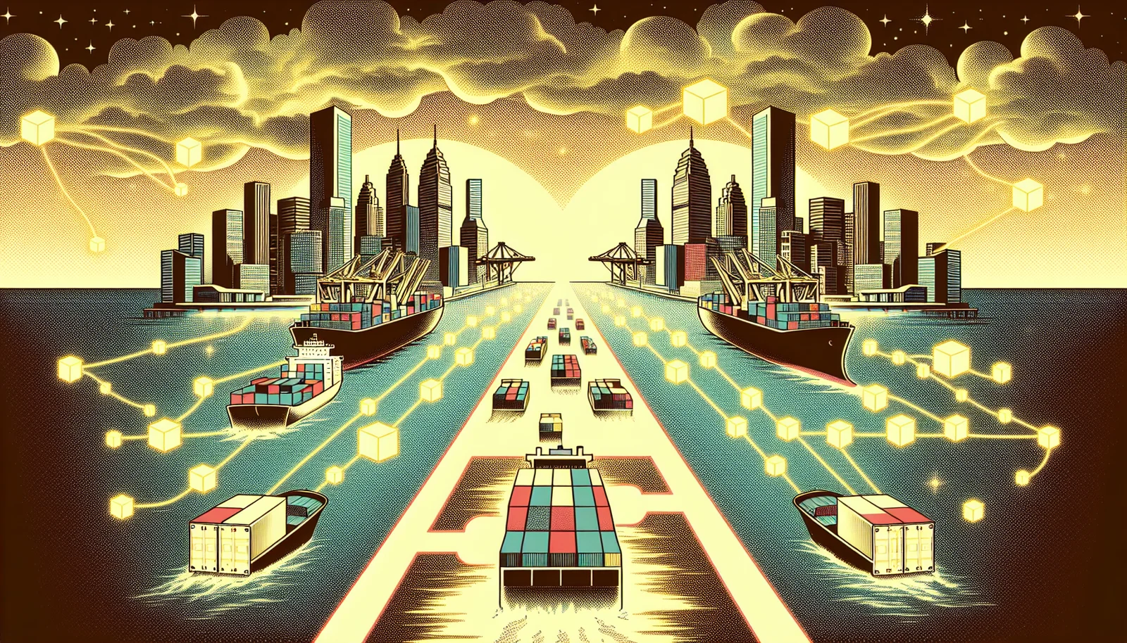 Cover illustration for Hong Kong and Shanghai Sign a Blockchain MoU to Digitize Cross-Border Cargo Trade