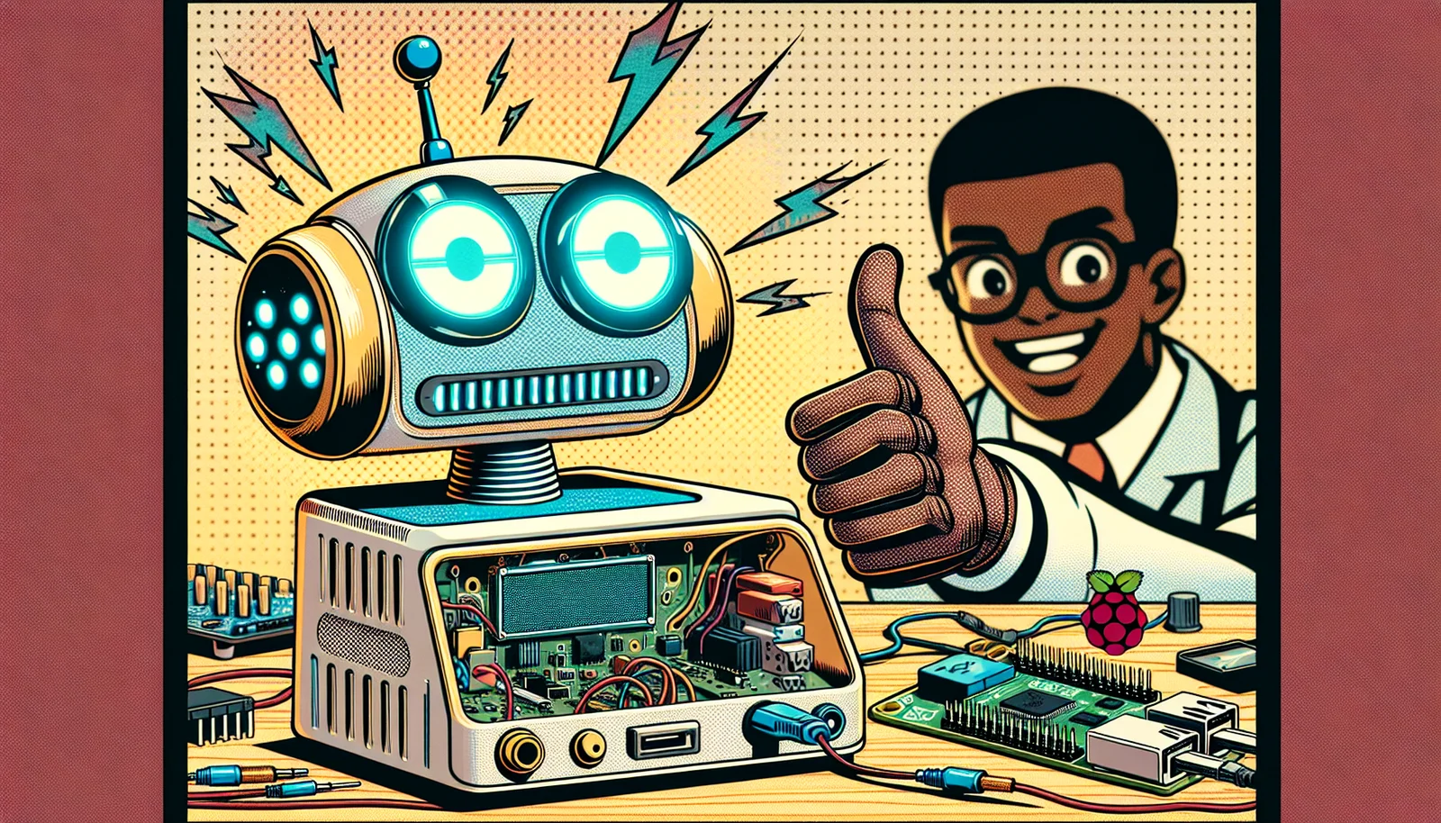 Cover illustration for Hugging Face's Reachy Mini Is a $299 Open-Source AI Robot Powered by Raspberry Pi CM4