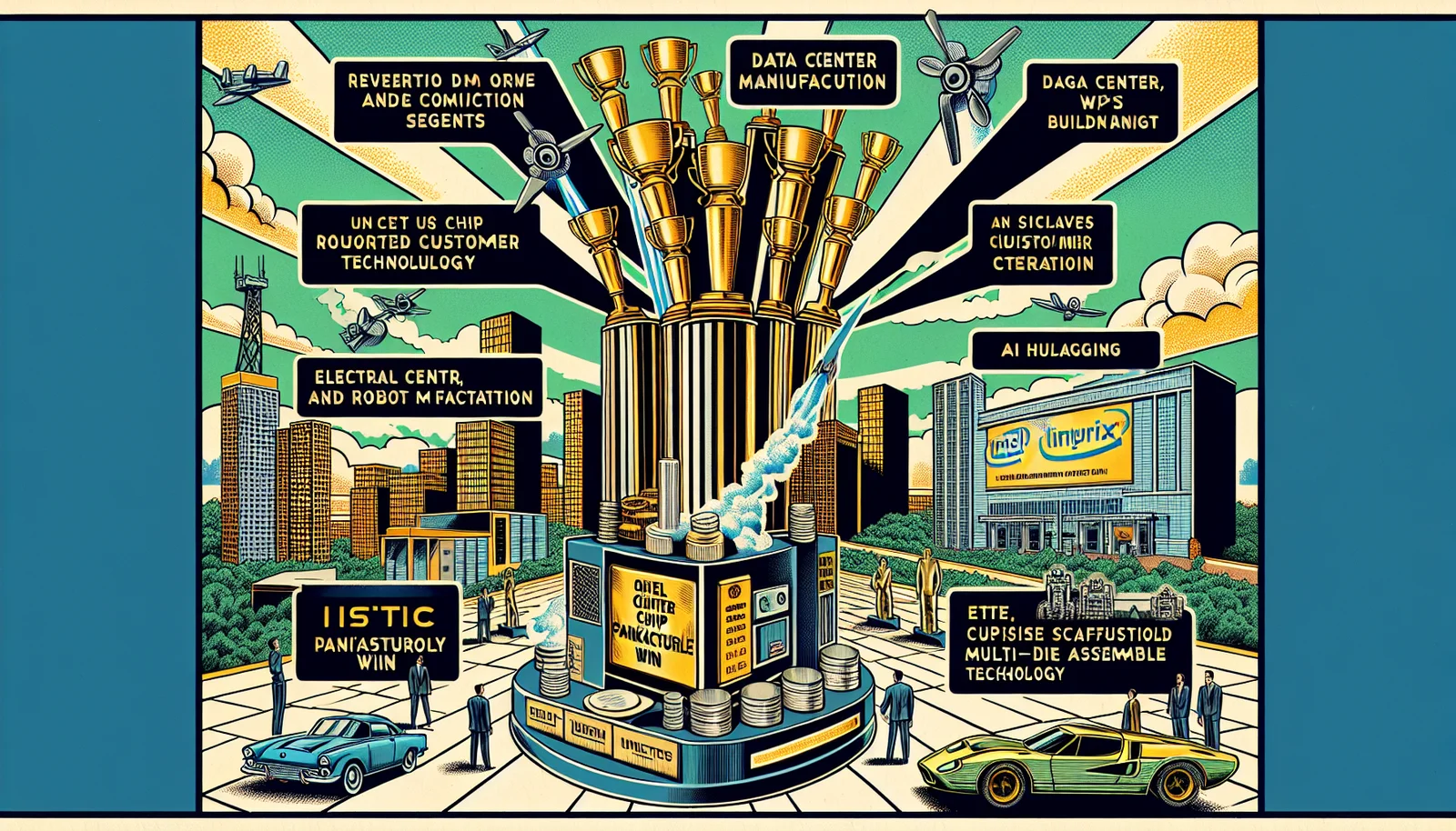 Cover illustration for Intel Posts Sixth Straight Earnings Beat as Tesla Signs On for Its 14A Foundry Process
