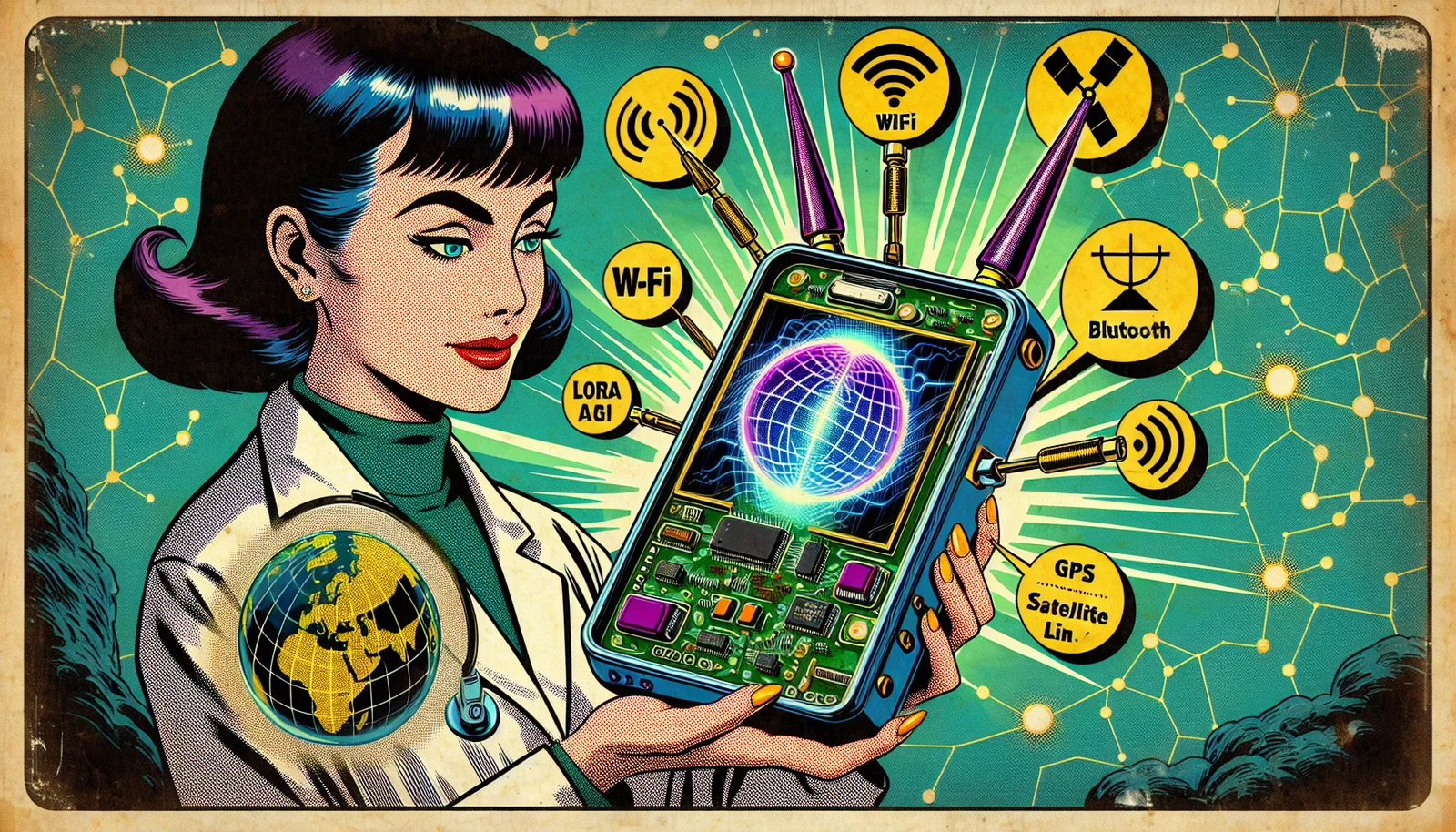 Cover illustration for LILYGO T-Display-P4 Packs GPS, LoRaWAN, and Ethernet Into a Smartphone-Style ESP32 Dev Board