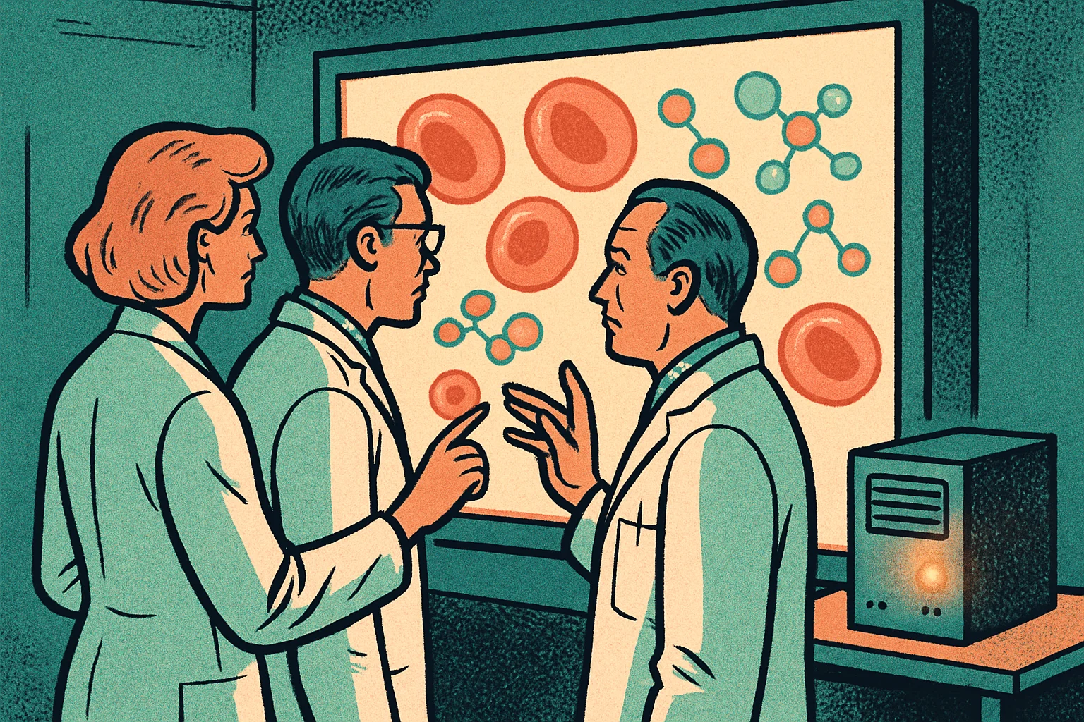 Cover illustration for A Local AI Agent Matches Tumor Boards on Blood-Cancer Decisions
