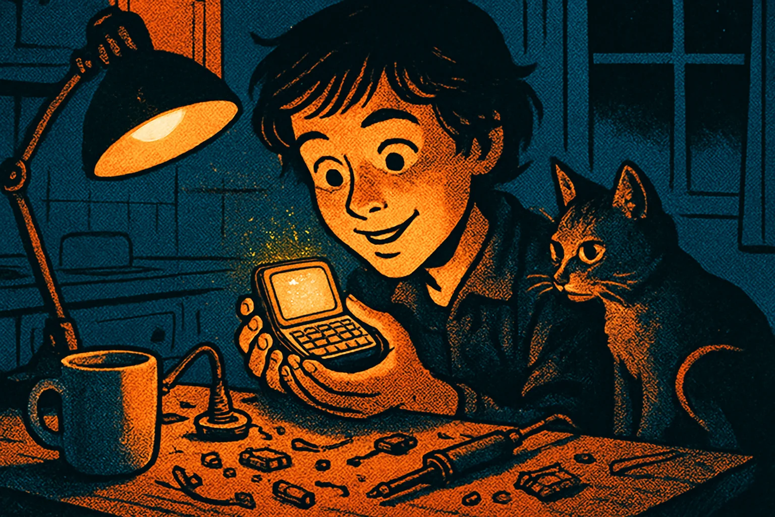 Cover illustration for M5Stack CardputerZero: A Raspberry Pi-Powered Pocket Handheld