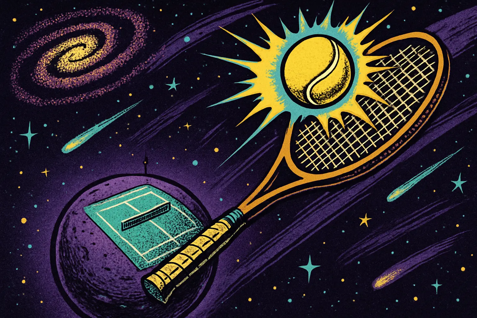 Cover illustration for Mario Tennis Fever Adds a Free Galaxy Tennis Court