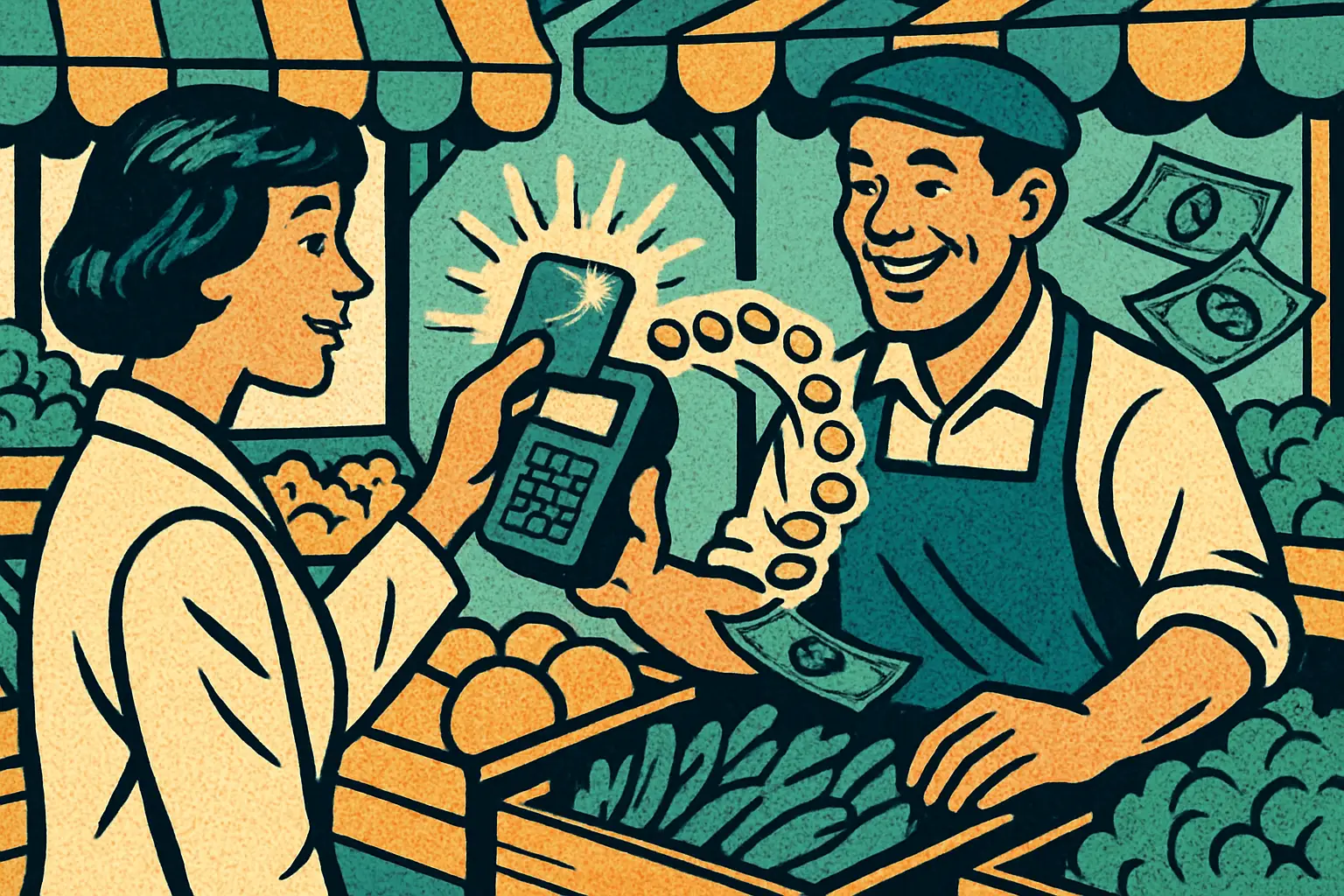 Cover illustration for Marqeta and zerohash Bring Stablecoins to Cards