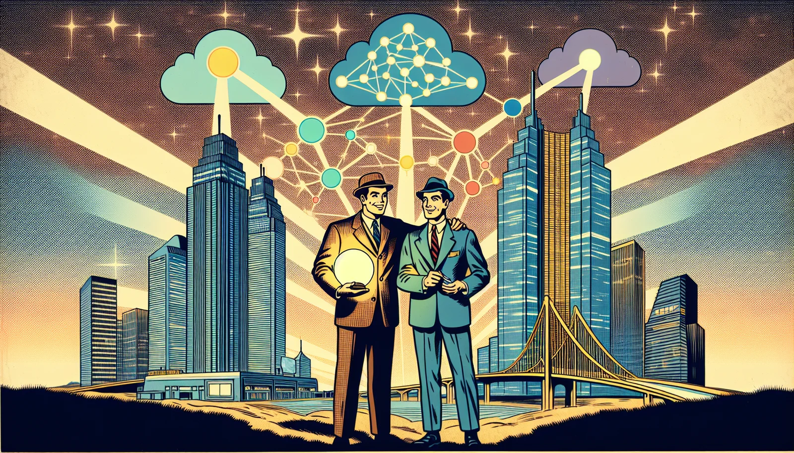 Cover illustration for Microsoft and OpenAI Enter the Next Phase — A More Flexible Partnership for the AI Era