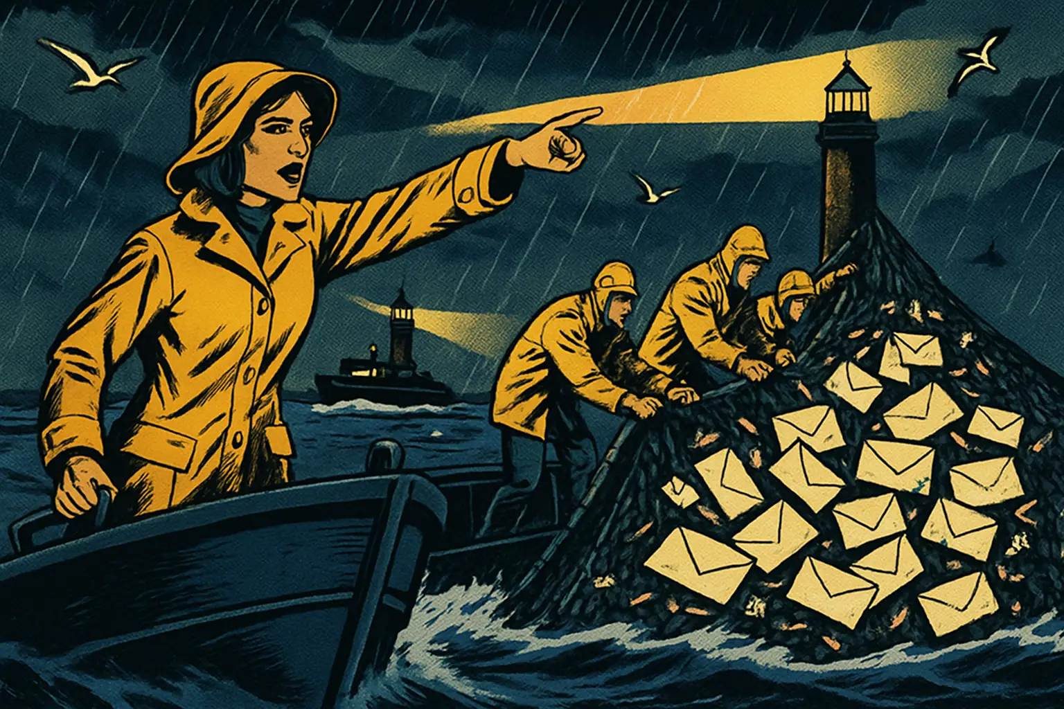 Cover illustration for YAM Store Takedown: How Microsoft Hit a 1B-Message Phish Hub