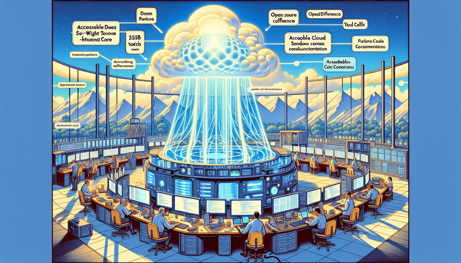 Cover illustration for Mistral Medium 3.5 Lands as a 128B Open-Weight Coder With Cloud Vibe Remote Agents