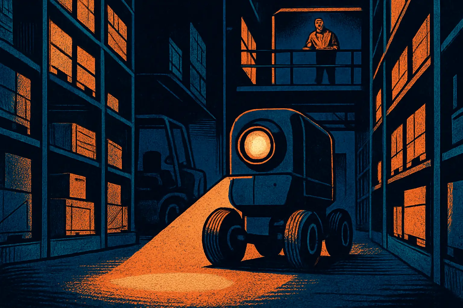 Cover illustration for Mistral Robostral Navigate Runs Robots on One Camera