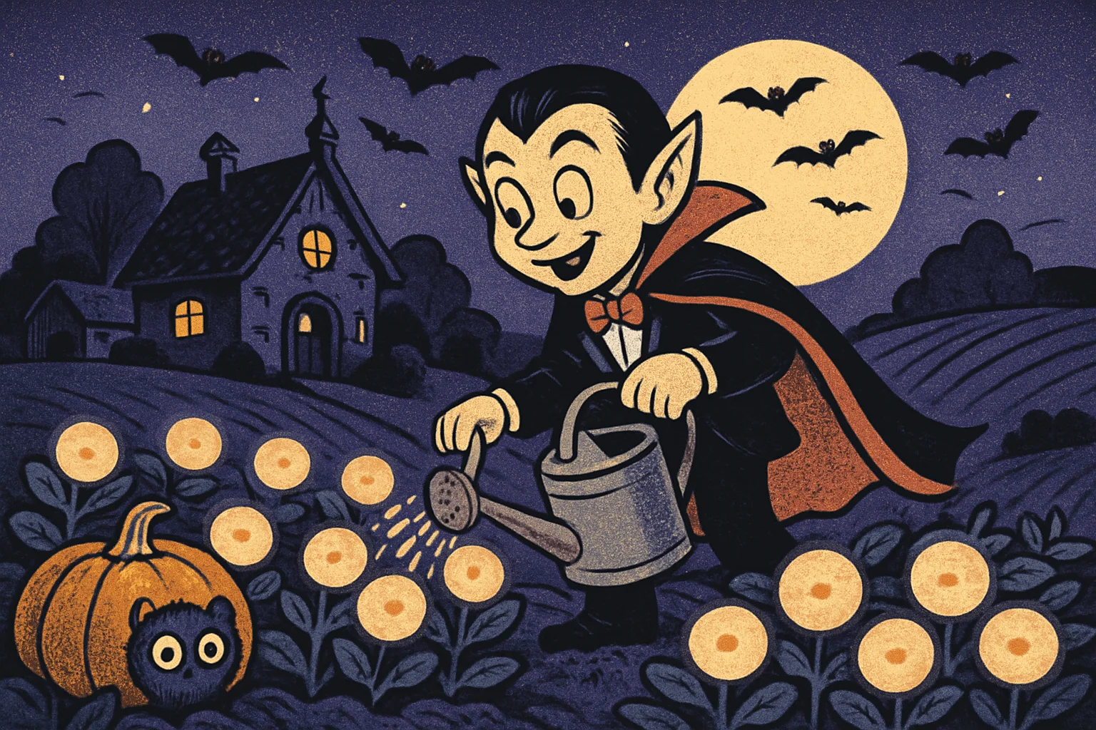 Cover illustration for Moonlight Peaks: The Cozy Vampire Farming Sim Winning Over Critics