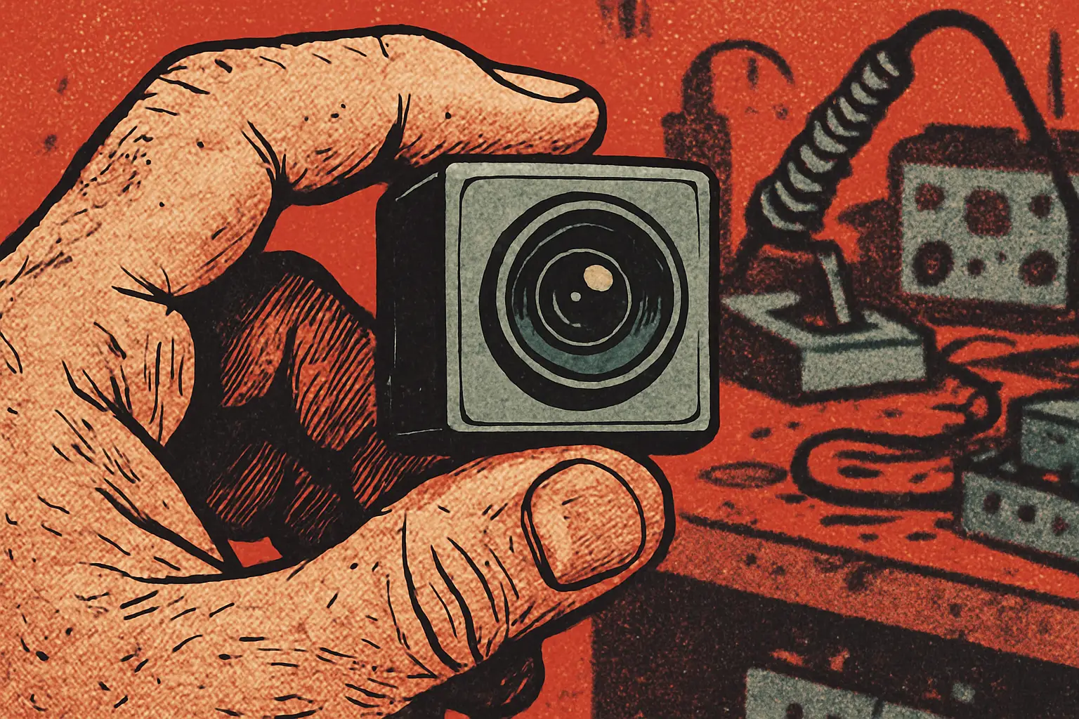 Cover illustration for NeoEyes NE302 Puts 600 GOPS of Vision AI on USB-C Power