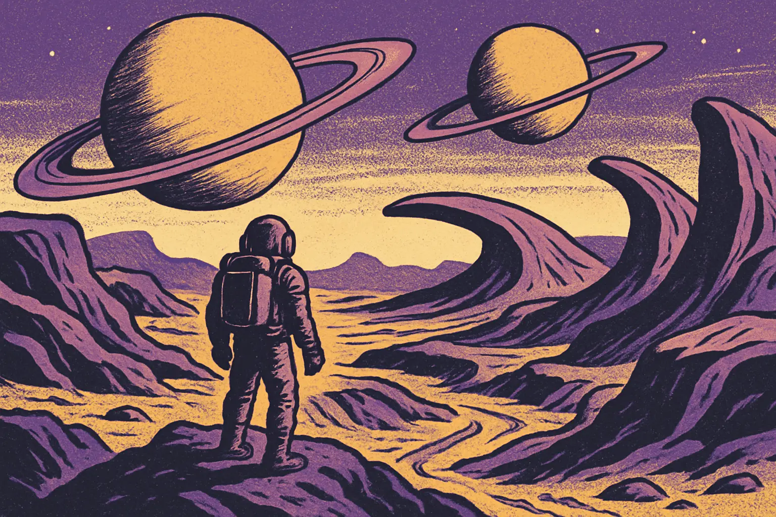 Cover illustration for No Man's Sky Turns 10 With 99% of Its Planets Unseen