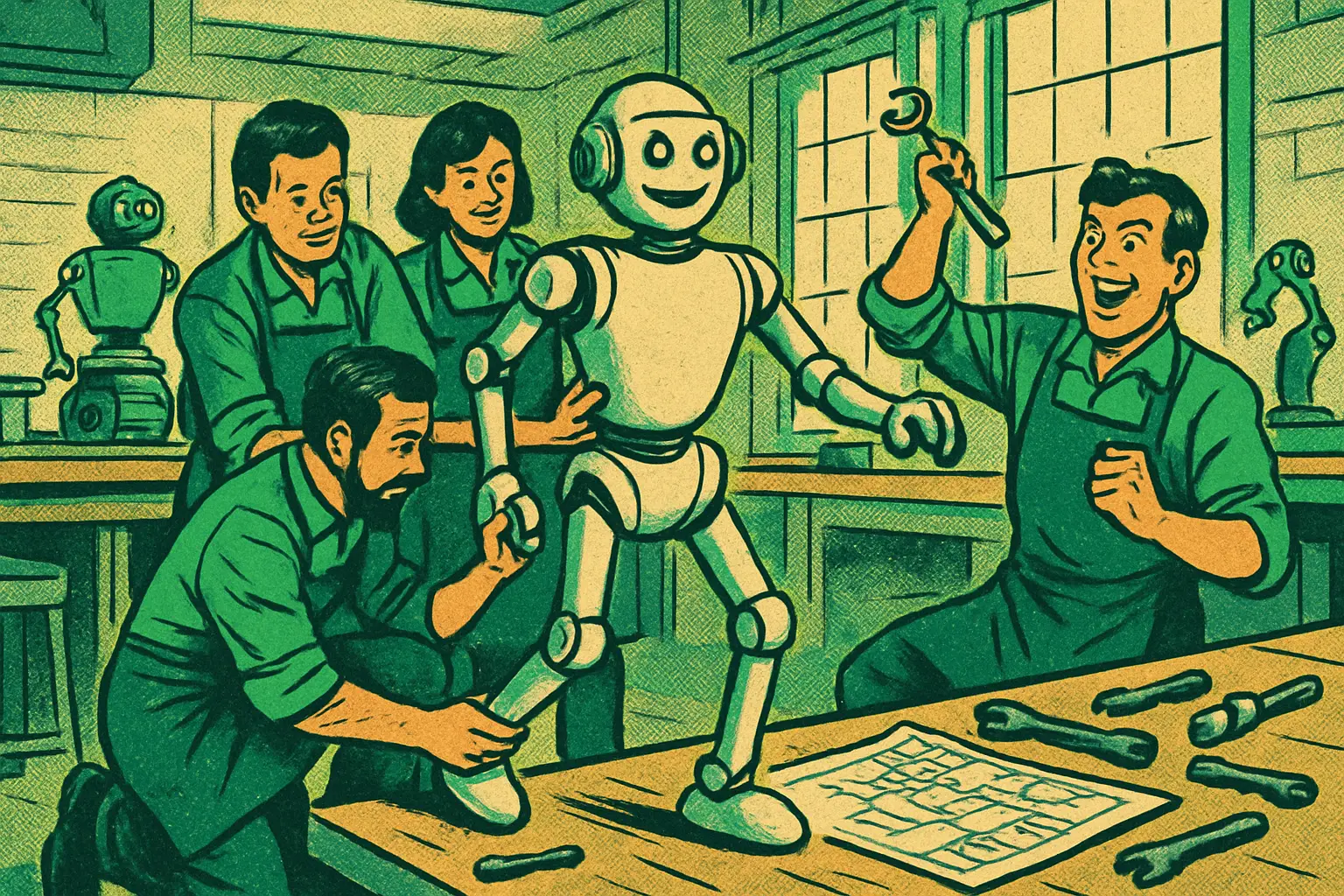 Cover illustration for NVIDIA GR00T 1.7 Opens Humanoid Robotics to Everyone