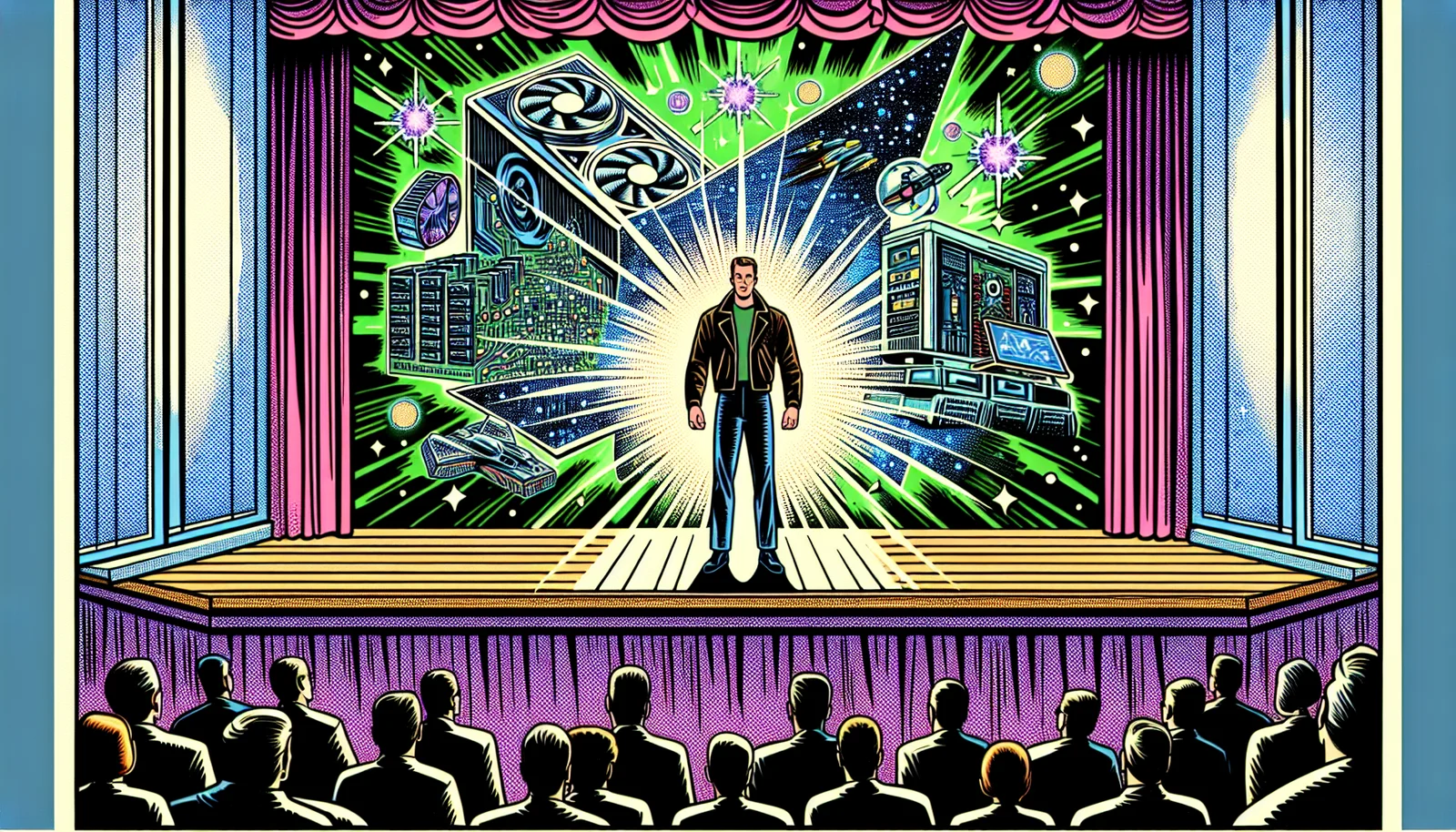 Cover illustration for NVIDIA GTC 2026 — Jensen Huang Unveils Vera Rubin GPUs, Groq 3 LPU, Kyber Racks, and the First Data Center in Space