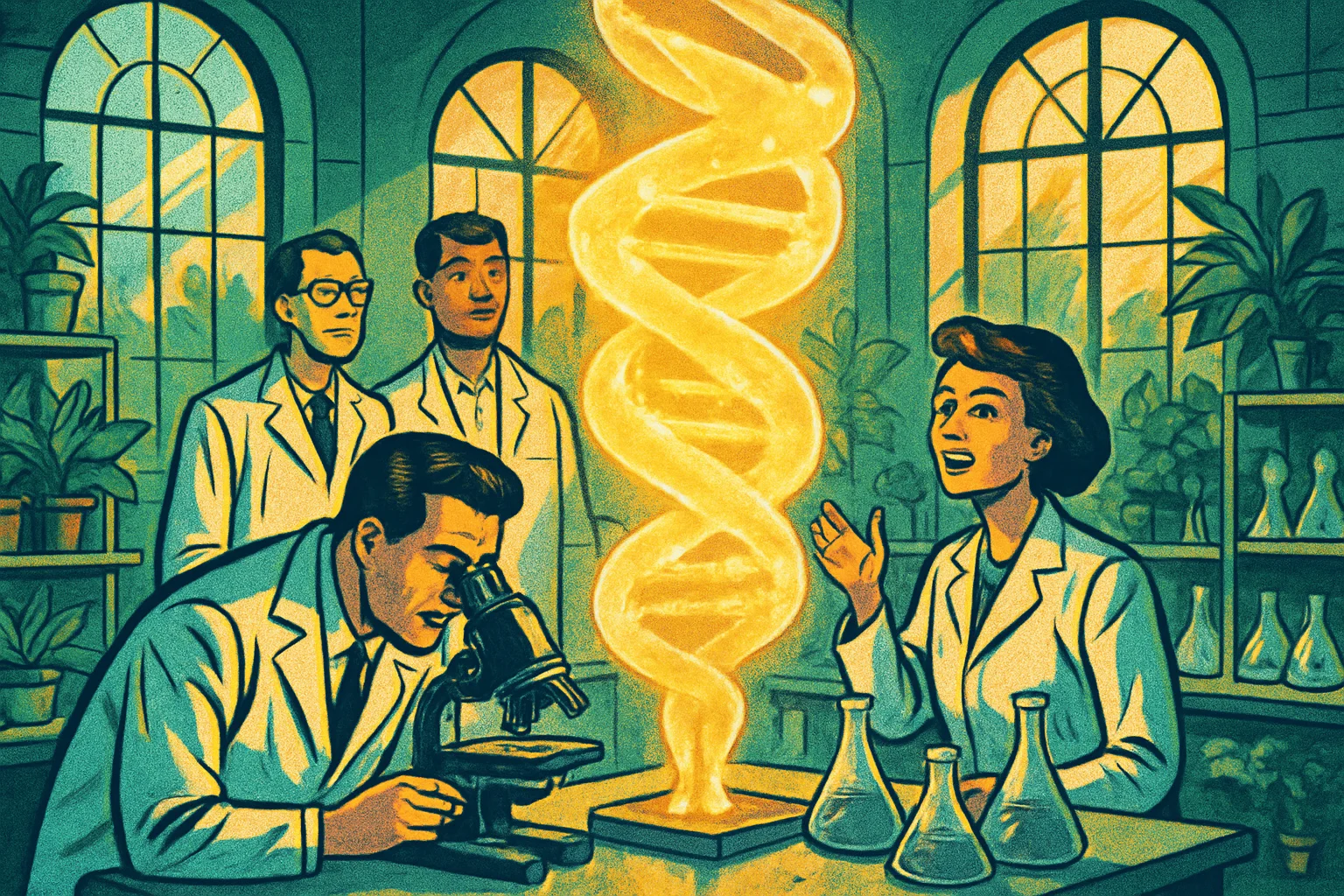 Cover illustration for OpenAI's Rosalind Biodefense: AI for Pandemic Preparedness and Public Health