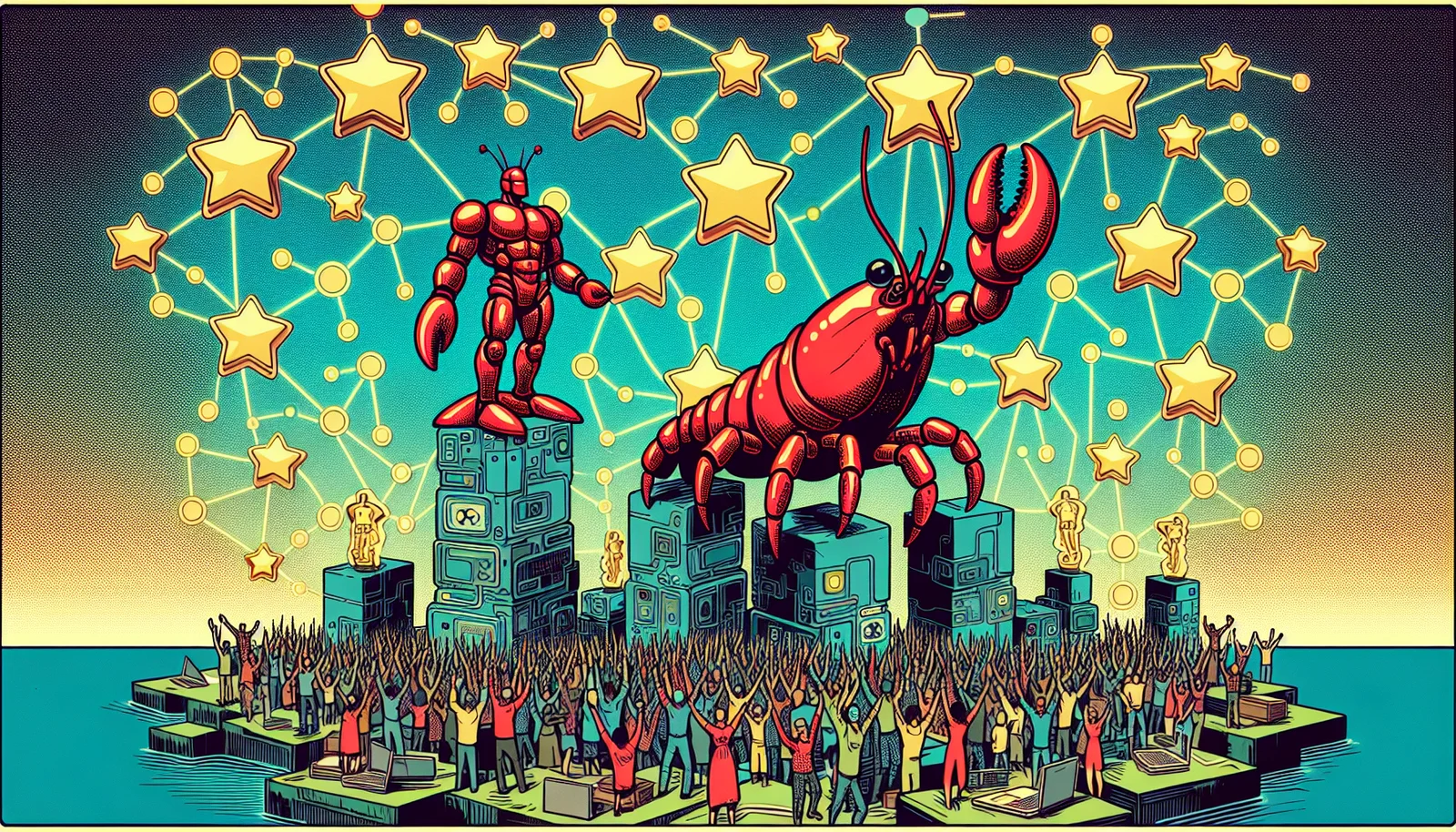 Cover illustration for OpenClaw Becomes GitHub's Most-Starred Project as the Open-Source AI Agent Wave Crests