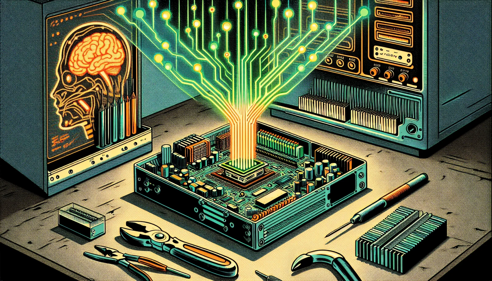 Cover illustration for Orange Pi AI Station Brings 176 TOPS and 96GB RAM to the DIY AI Workbench