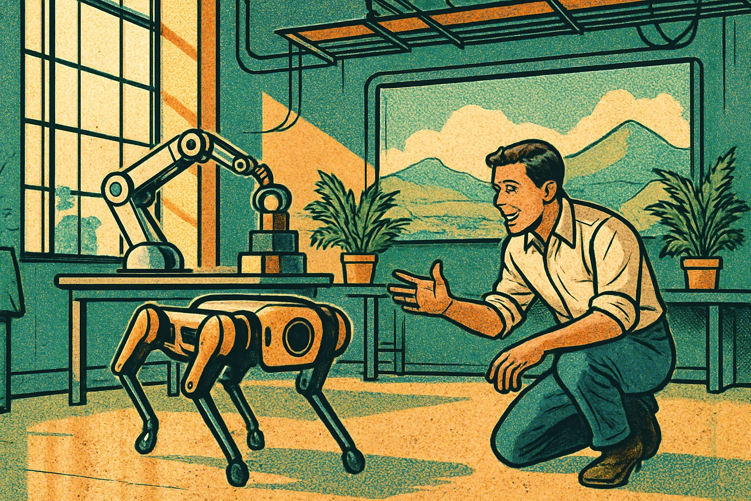 Cover illustration for Qwen-Robot Suite Brings Open Embodied AI to Manipulation, World Modeling, and Navigation