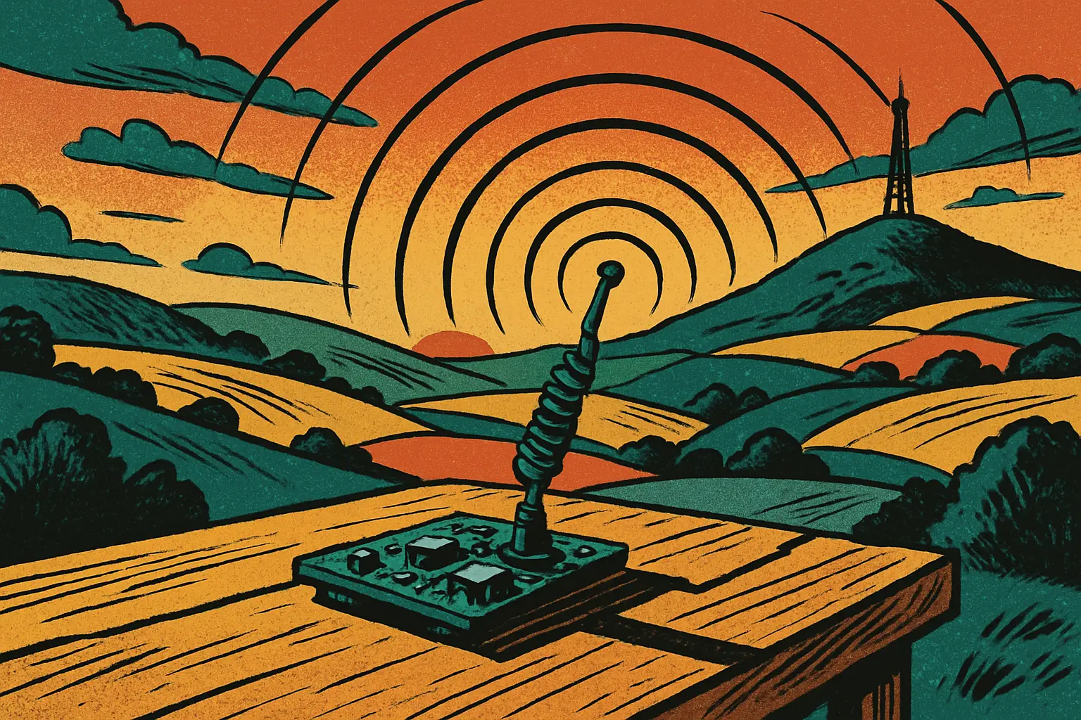 Cover illustration for Raspberry Pi LoRa Boards: A Long-Range Radio Guide