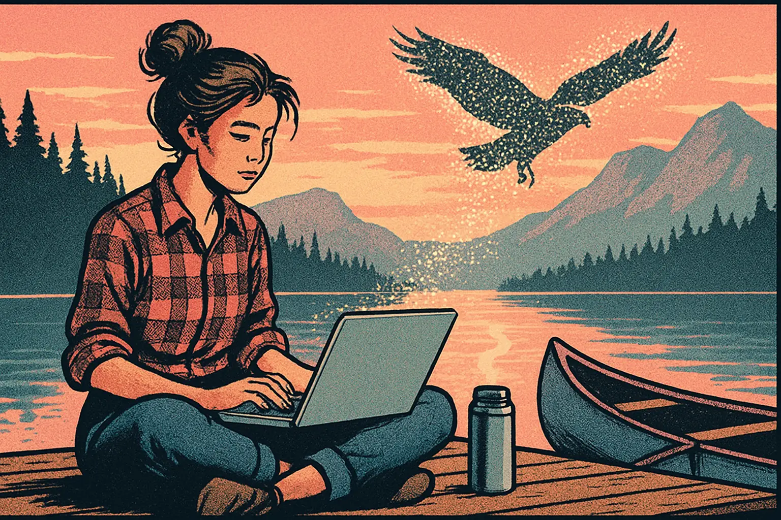 Cover illustration for Recursive Flint: Can a Free Coding Model Run on Your Laptop?