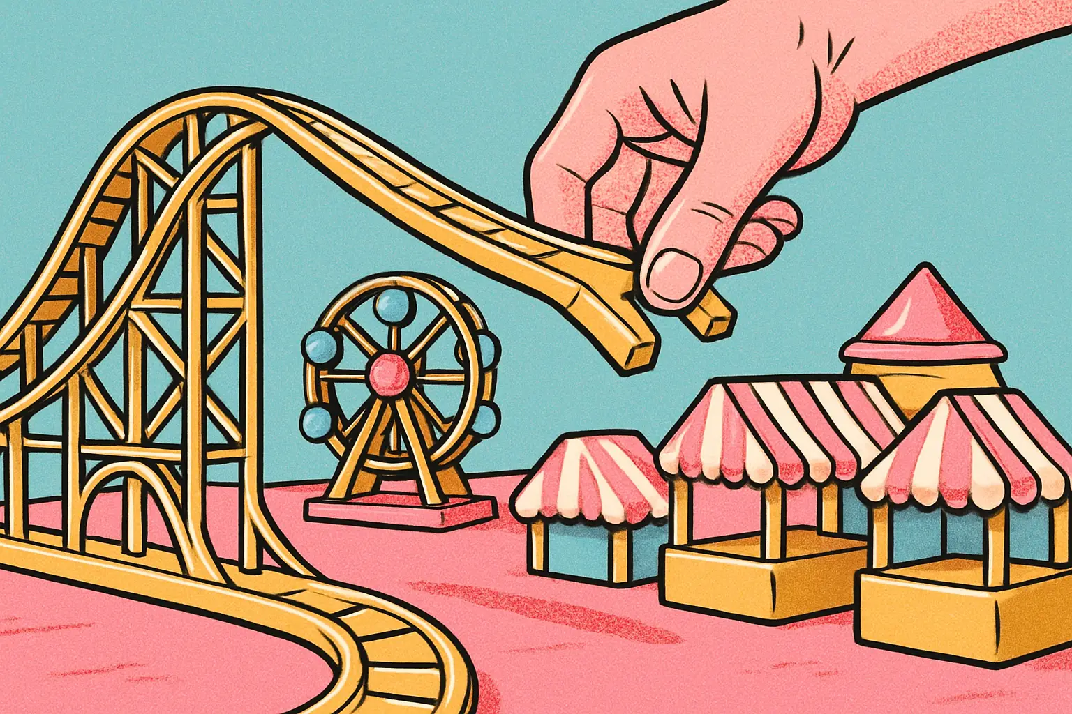 Cover illustration for RollerCoaster Tycoon Wonderworks Hits Steam This Winter