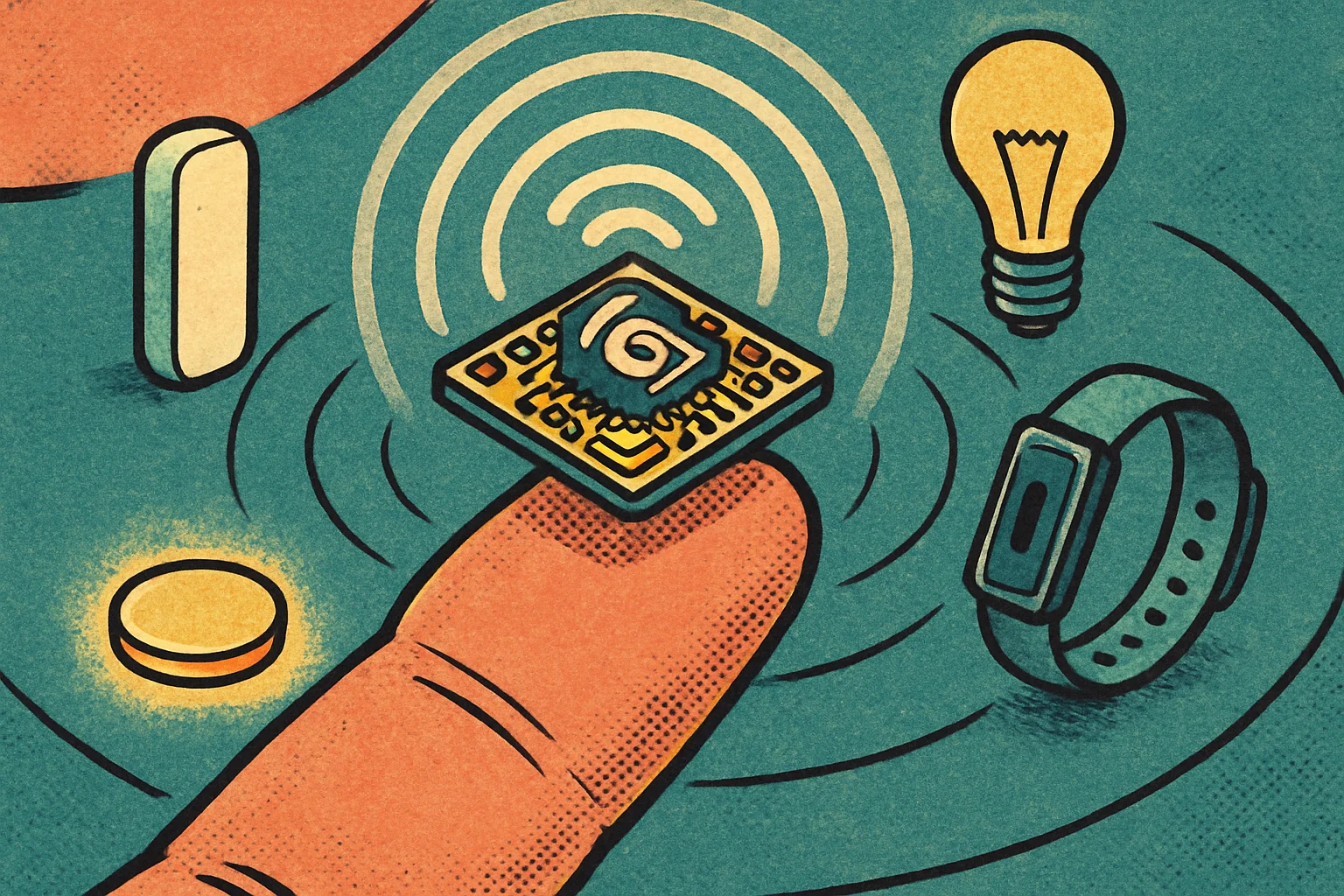 Cover illustration for Seeed's XIAO nRF54LM20A Sense Packs Bluetooth 6.0 Into a Thumbnail Board