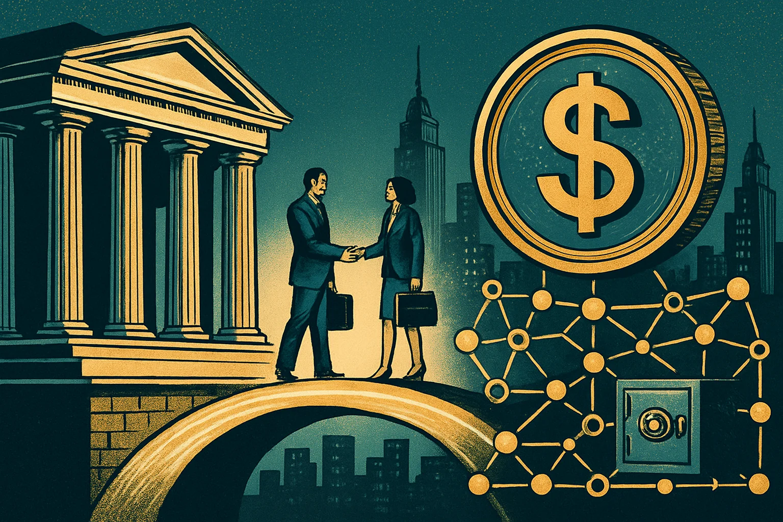 Cover illustration for Standard Chartered Becomes First G-SIB to Offer Institutional USDC Access