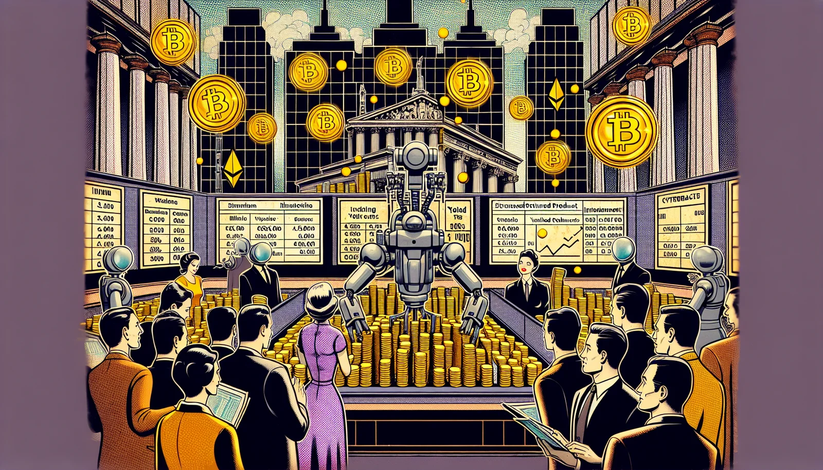 Cover illustration for STS Digital and Kraken Launch Structured Crypto Products for Institutions