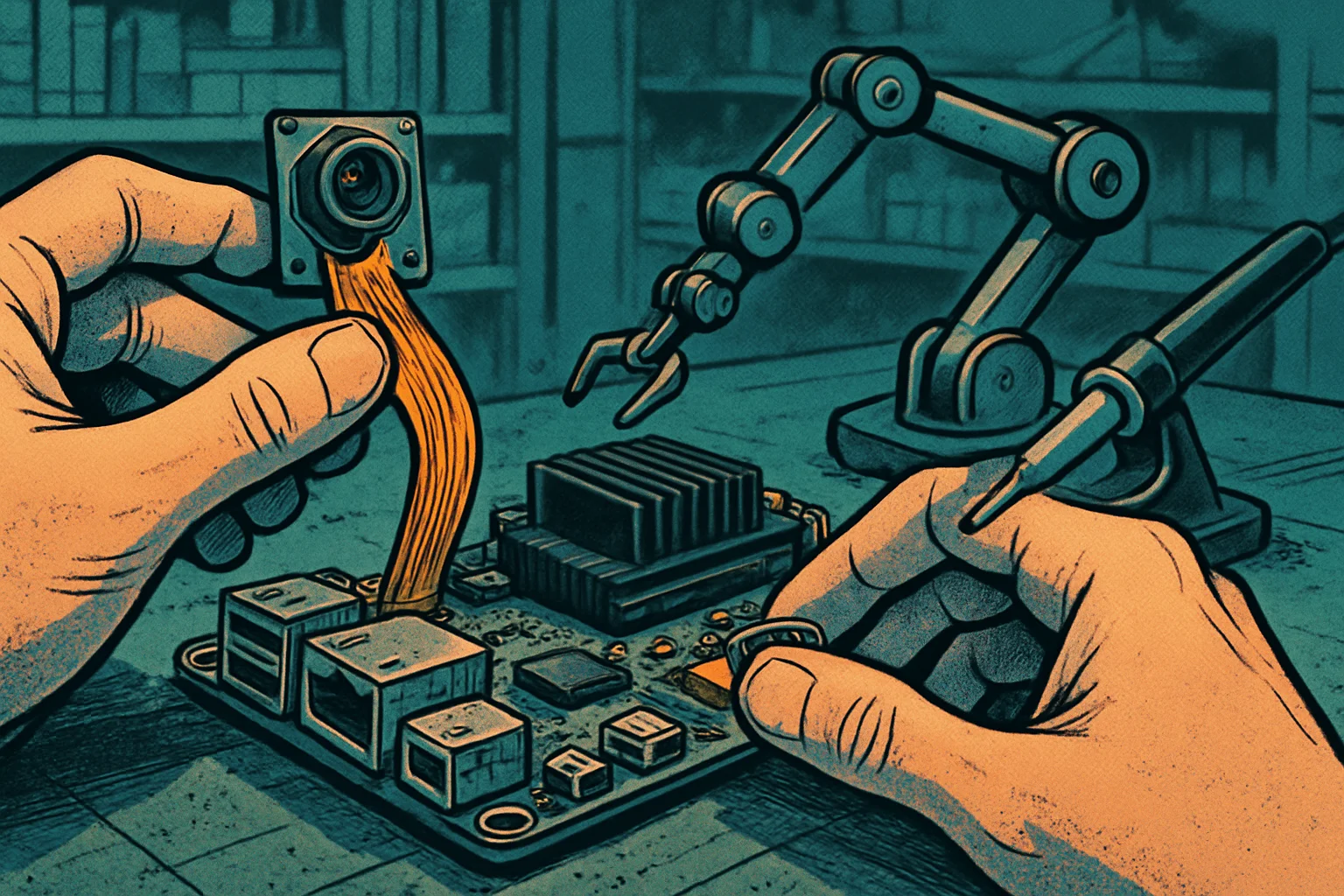 Cover illustration for Thundercomm TurboX C7790: A 24-TOPS Qualcomm Dragonwing Edge-AI Dev Kit